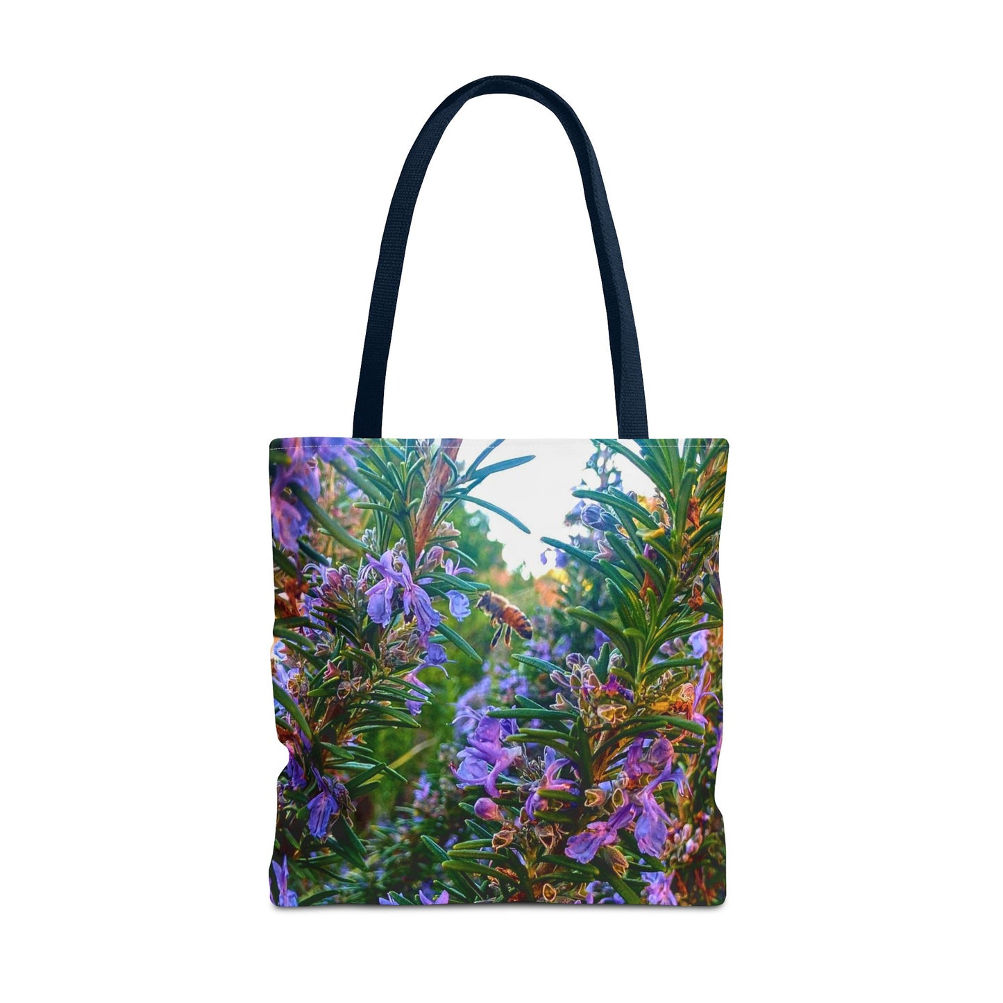 Garden Themed Bee and Rosemary Tote Bag