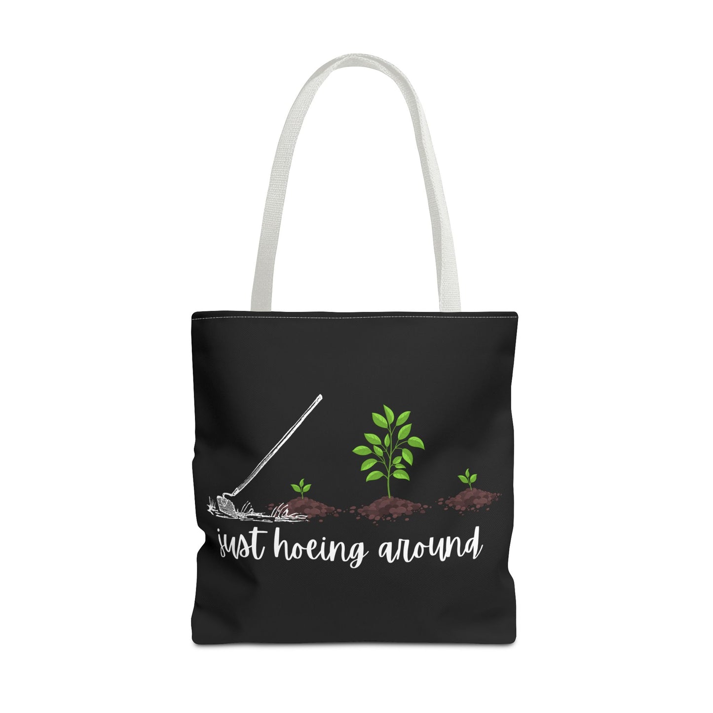 Unisex Just Hoeing Around Gardening Themed All Over Print Tote Bag