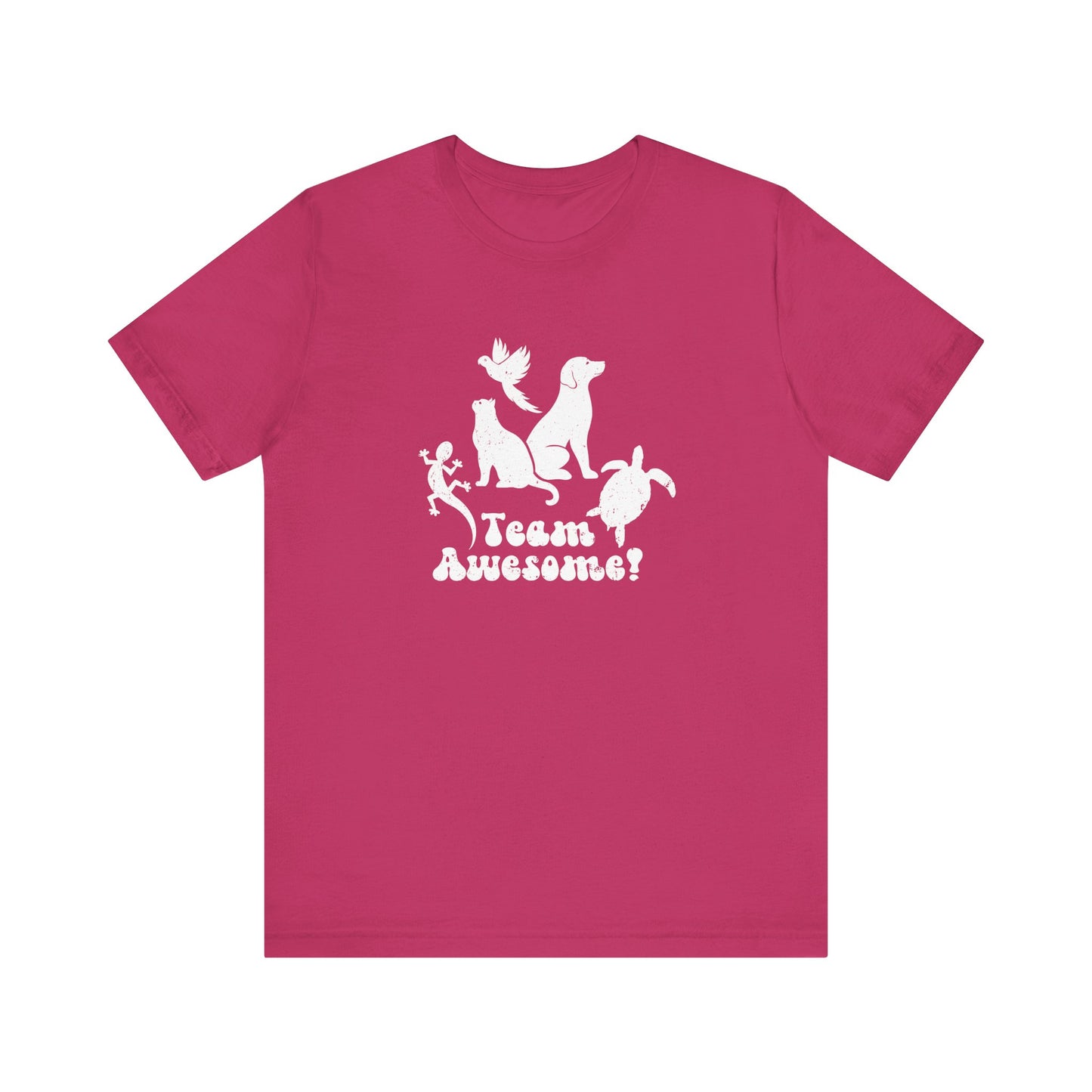 Unisex Animal Lover Lizard Cat Bird Dog Turtle Team Awesome T-Shirt