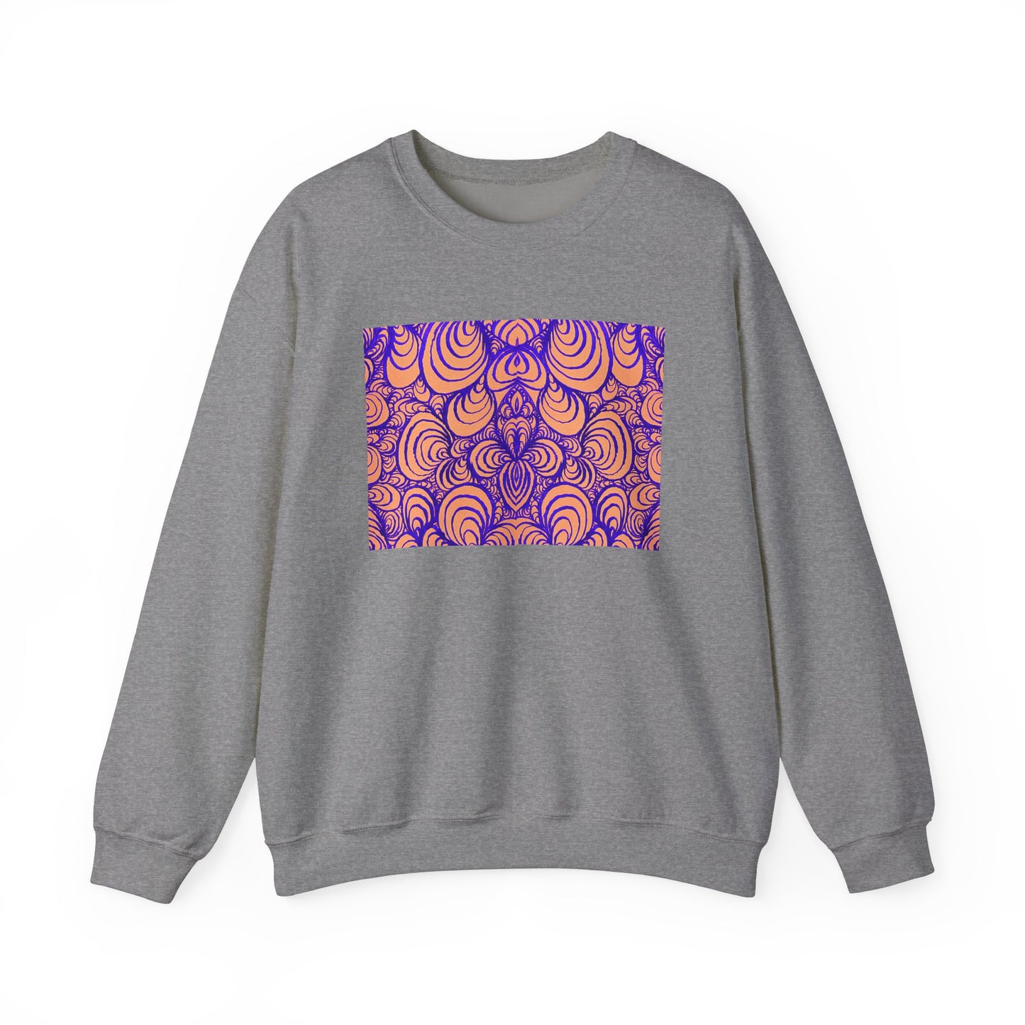 Unisex Original Line Art Sweatshirt - Puzzle Panels 1 Color Pop Run