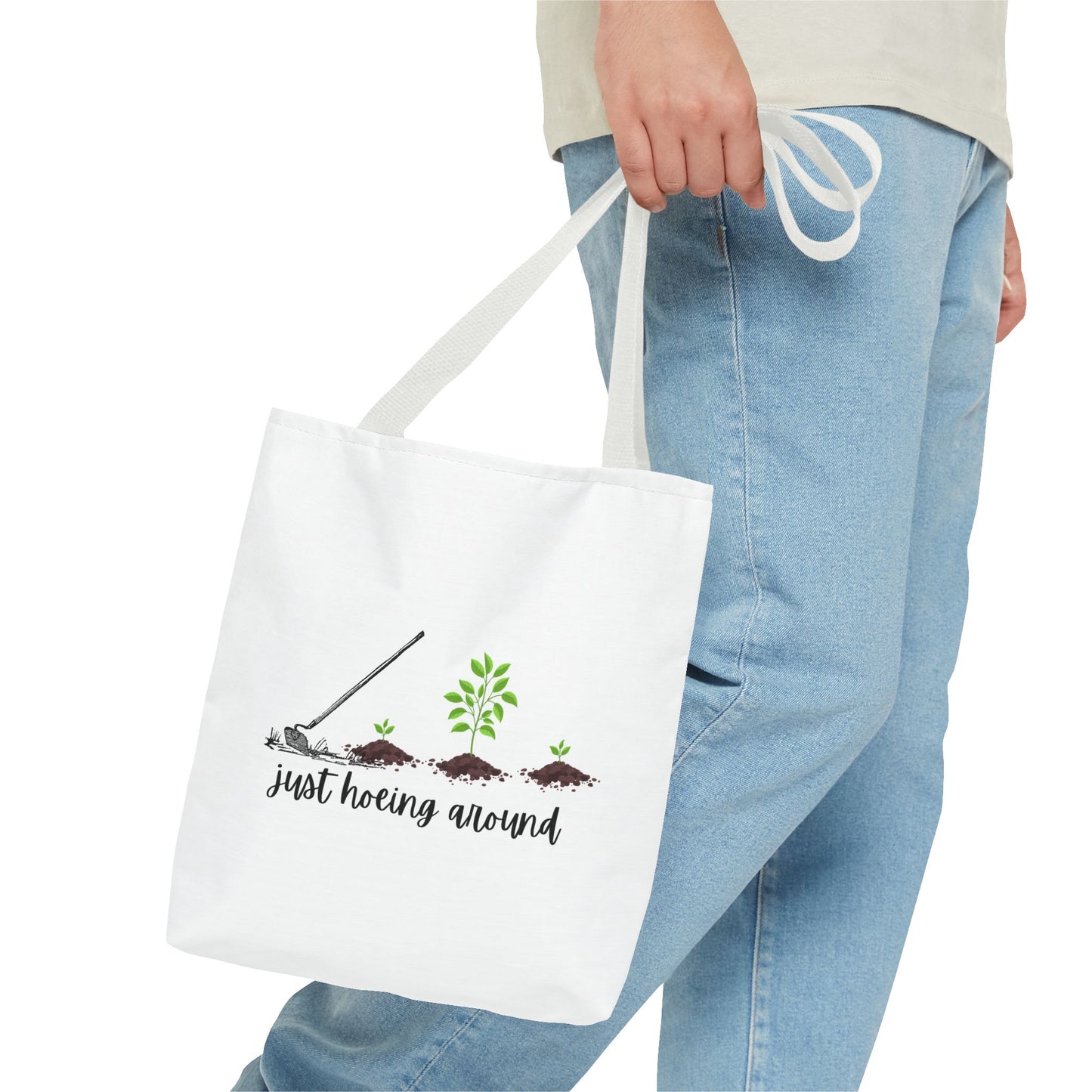 Unisex Just Hoeing Around Gardening Themed All Over Print Tote Bag