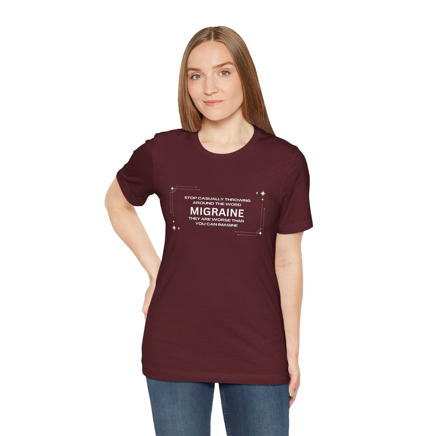 Unisex Migraine Day Invisible Illness Casual Migraine Warrior T-Shirt