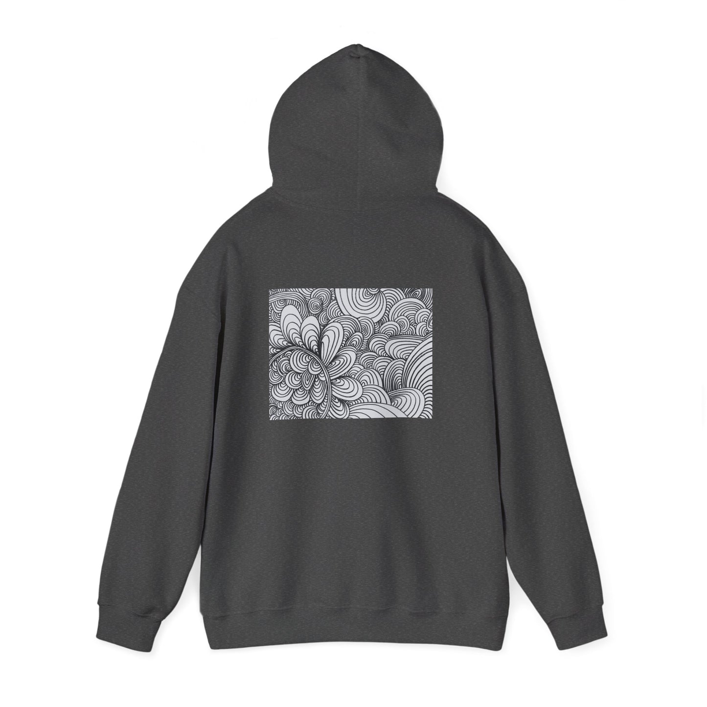 Unisex Heavy Blend™ Original Art Hooded Sweatshirt - Apricots Noir Mirage