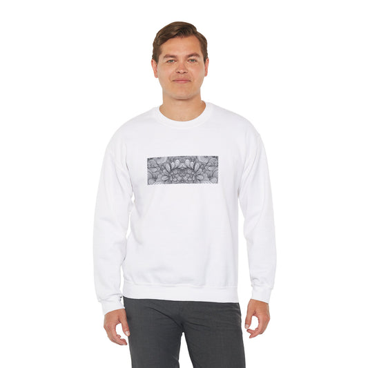 Unisex Original Minimalist Healing Line Art Sweatshirt - Apricots Noir Mirage