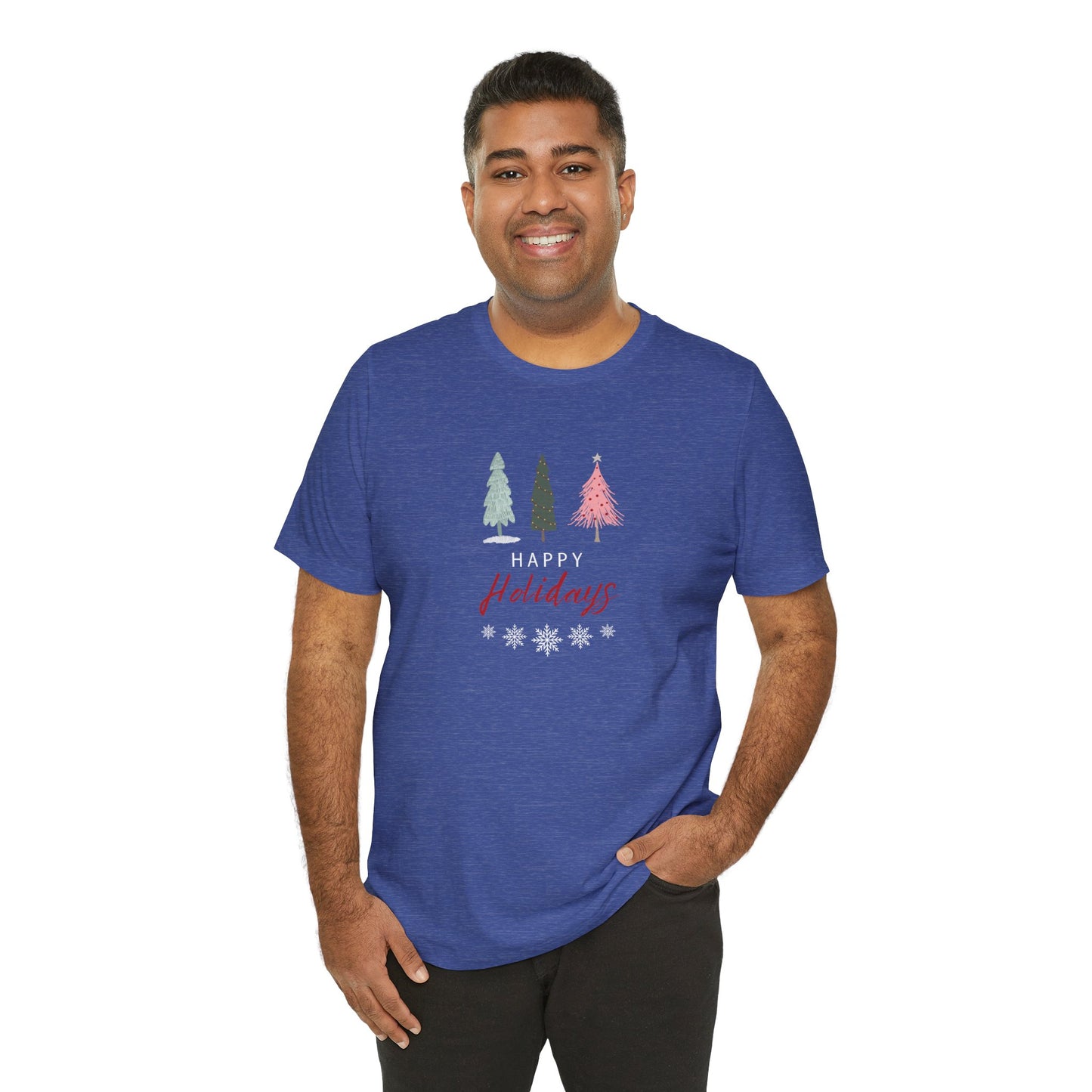 Unisex Jersey Short Sleeve Happy Holidays Seasons Greetings Fall T-Shirt