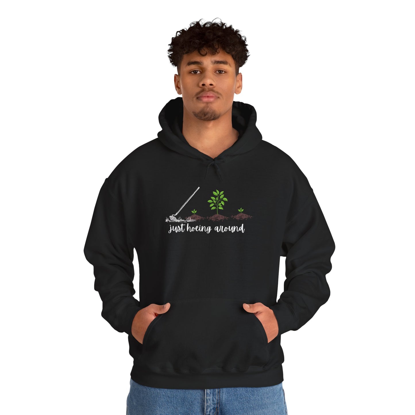 Unisex Heavy Blend™ Just Hoeing Around Gardening Hooded Sweatshirt