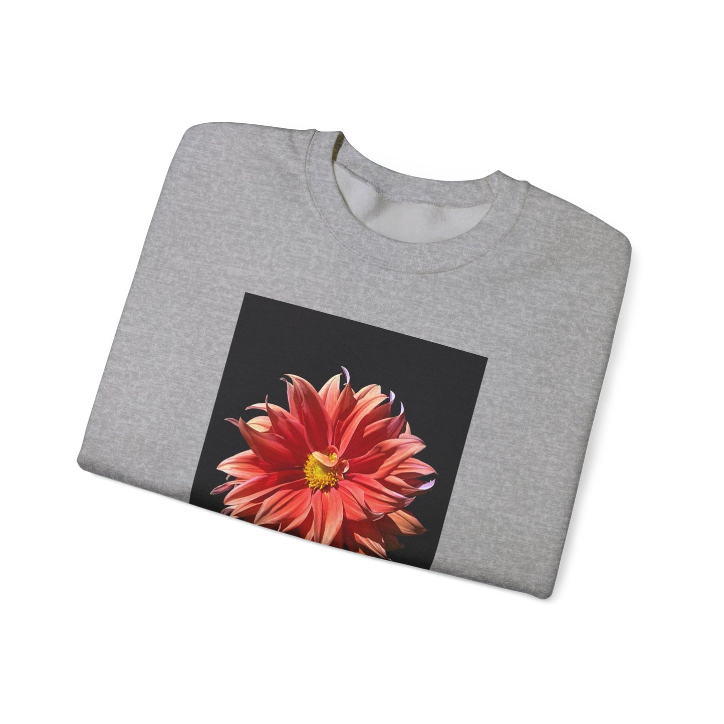 Unisex Heavy Blend™ Crewneck Dahlia Flower Sweatshirt