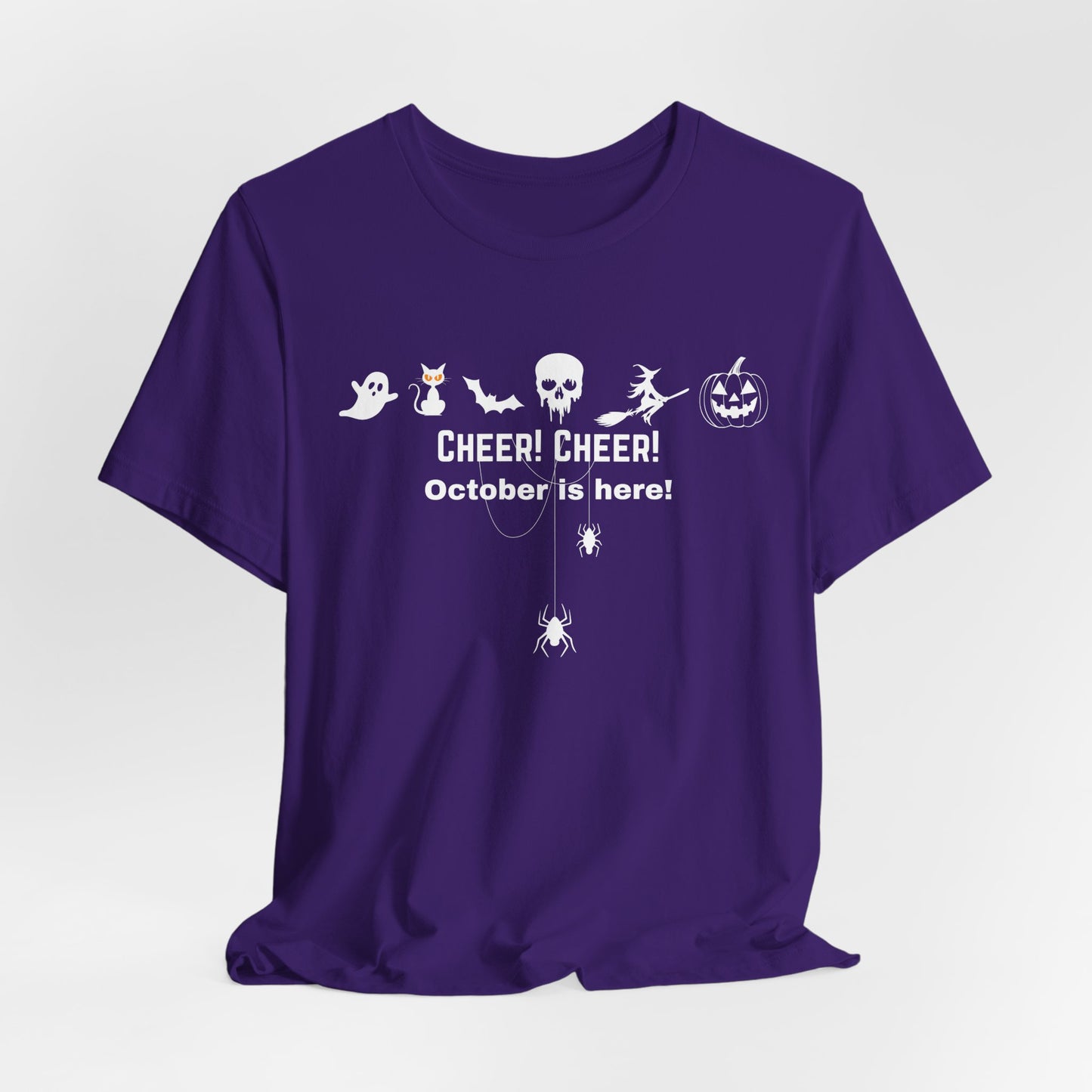 Unisex Halloween Themed Cheer Cheer October Is Here October Trick Or Treating T-Shirt