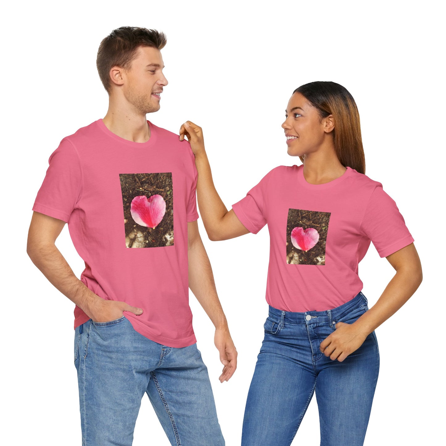 Unisex Jersey Short Sleeve Double Delight Rose Petal T-Shirt