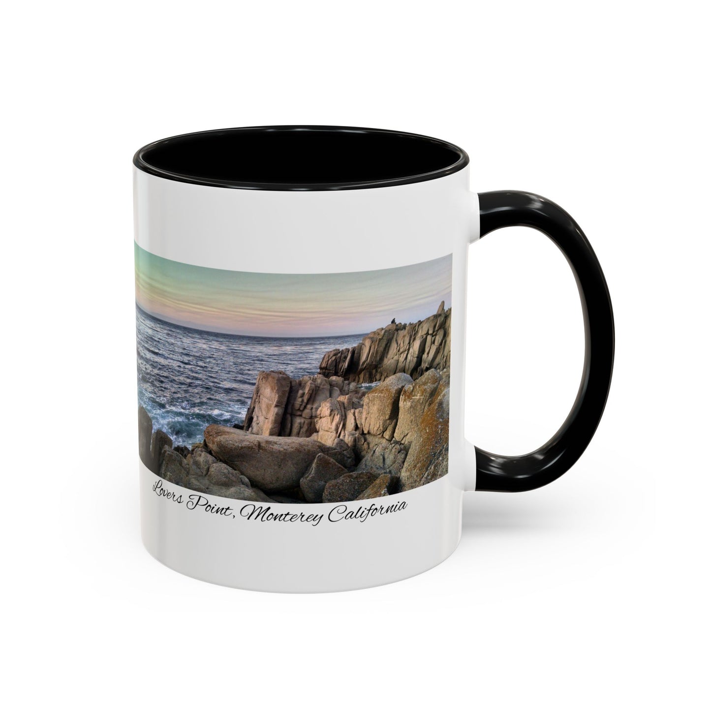 11oz/15oz Ocean View Travelers Coffee Mug Lovers Point, Monterey California San Francisco Bay Area Keepsake