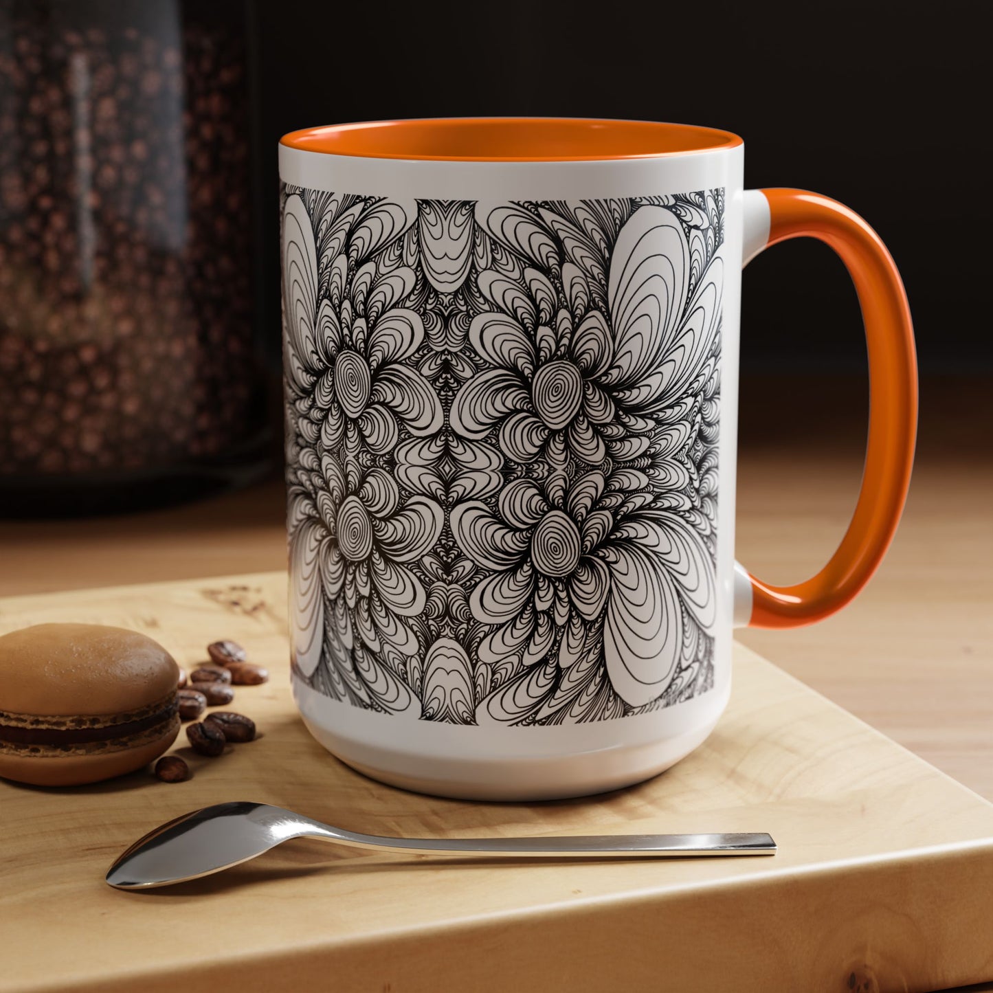11oz/15oz Original Line Art Mug - Blooms
