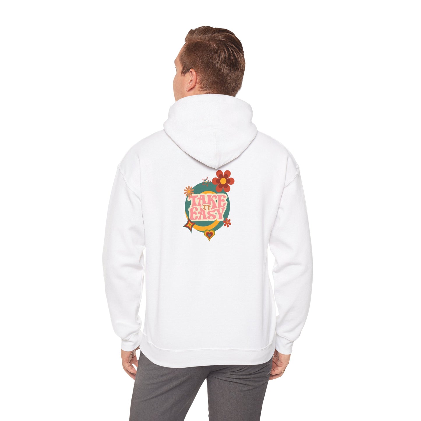 Unisex Heavy Blend™ Retro Vibes Take It Easy Hooded Sweatshirt