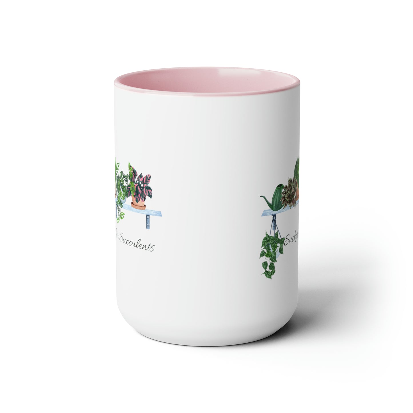 15oz Garden Themed Coffee Mug Sucker for Succulents