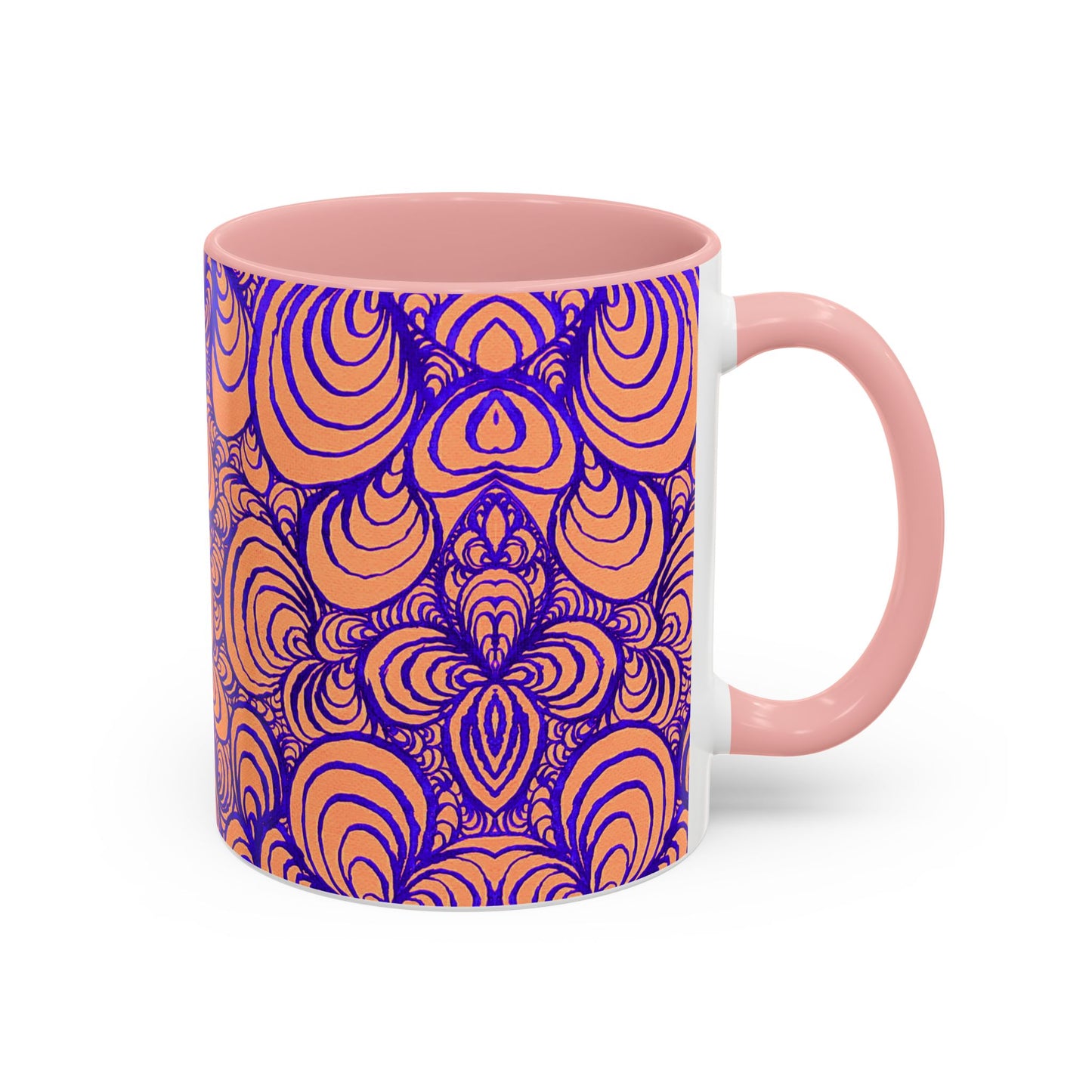 11oz Original Line Art Coffee Mug - Puzzle Panels 1 Color Pop