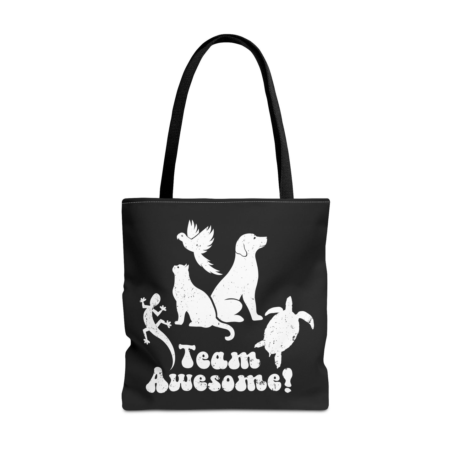 Unisex Animal Lover Lizard Cat Bird Dog Turtle Team Awesome Tote Bag