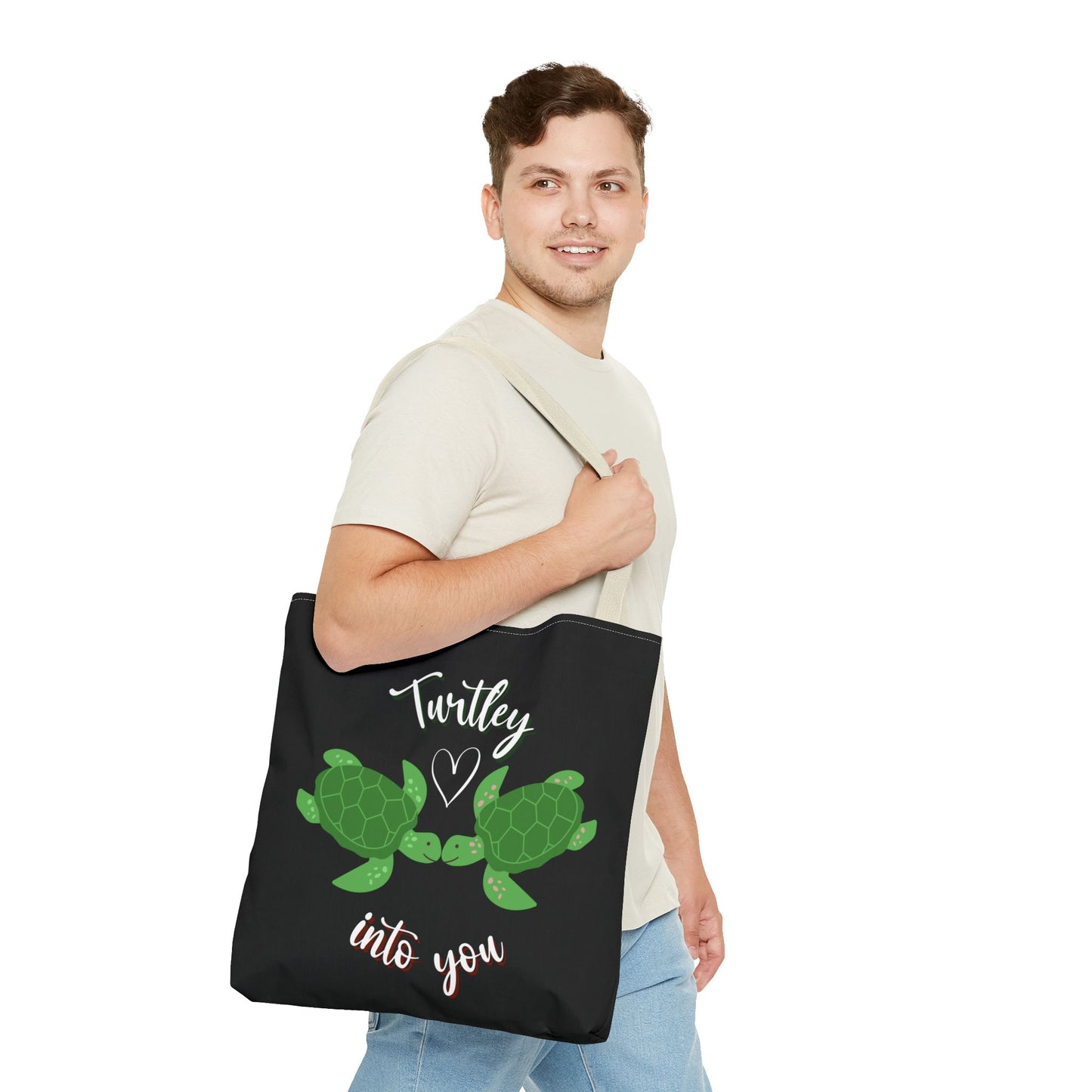 Unisex Cute Turtle Lover Turtley Into You Tote Bag