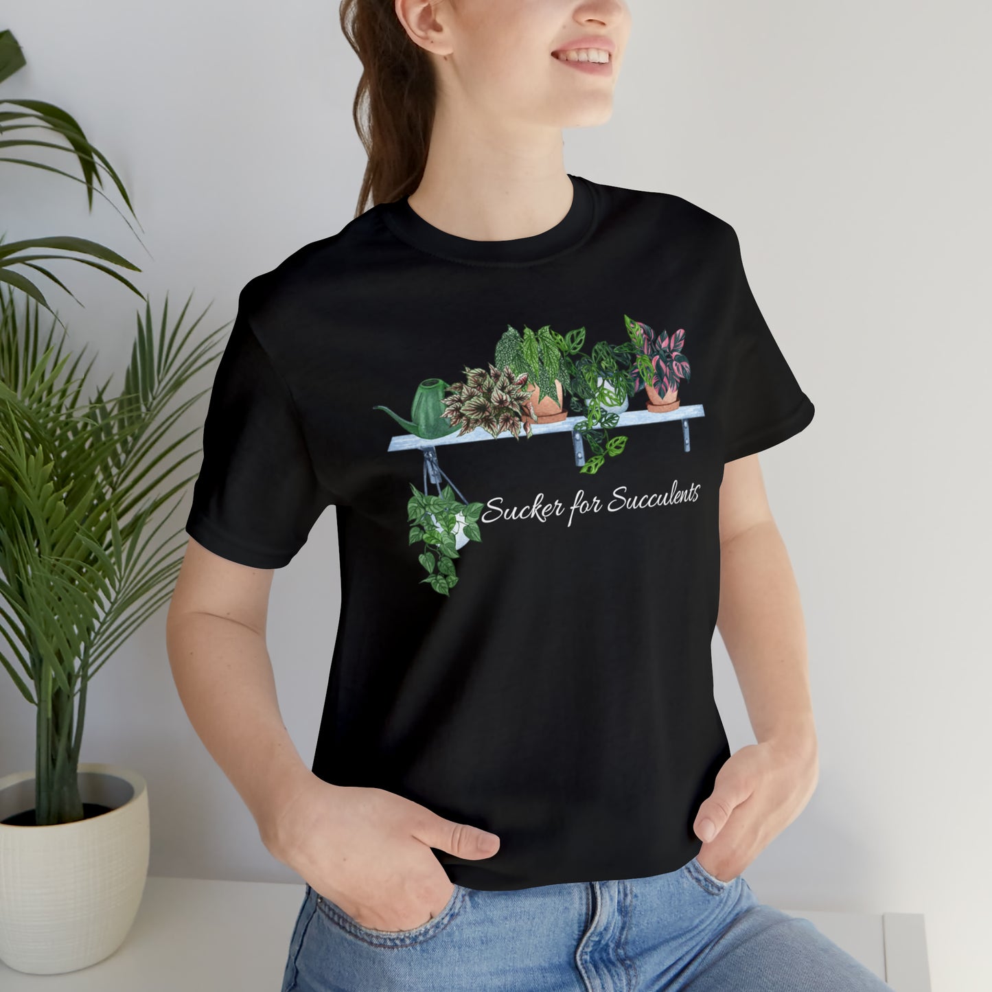 Unisex Gardening Themed T-Shirt Sucker for Succulents