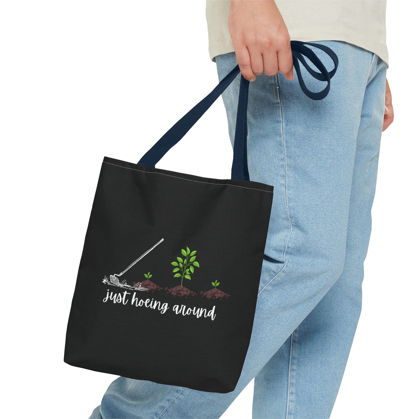 Unisex Just Hoeing Around Gardening Themed All Over Print Tote Bag