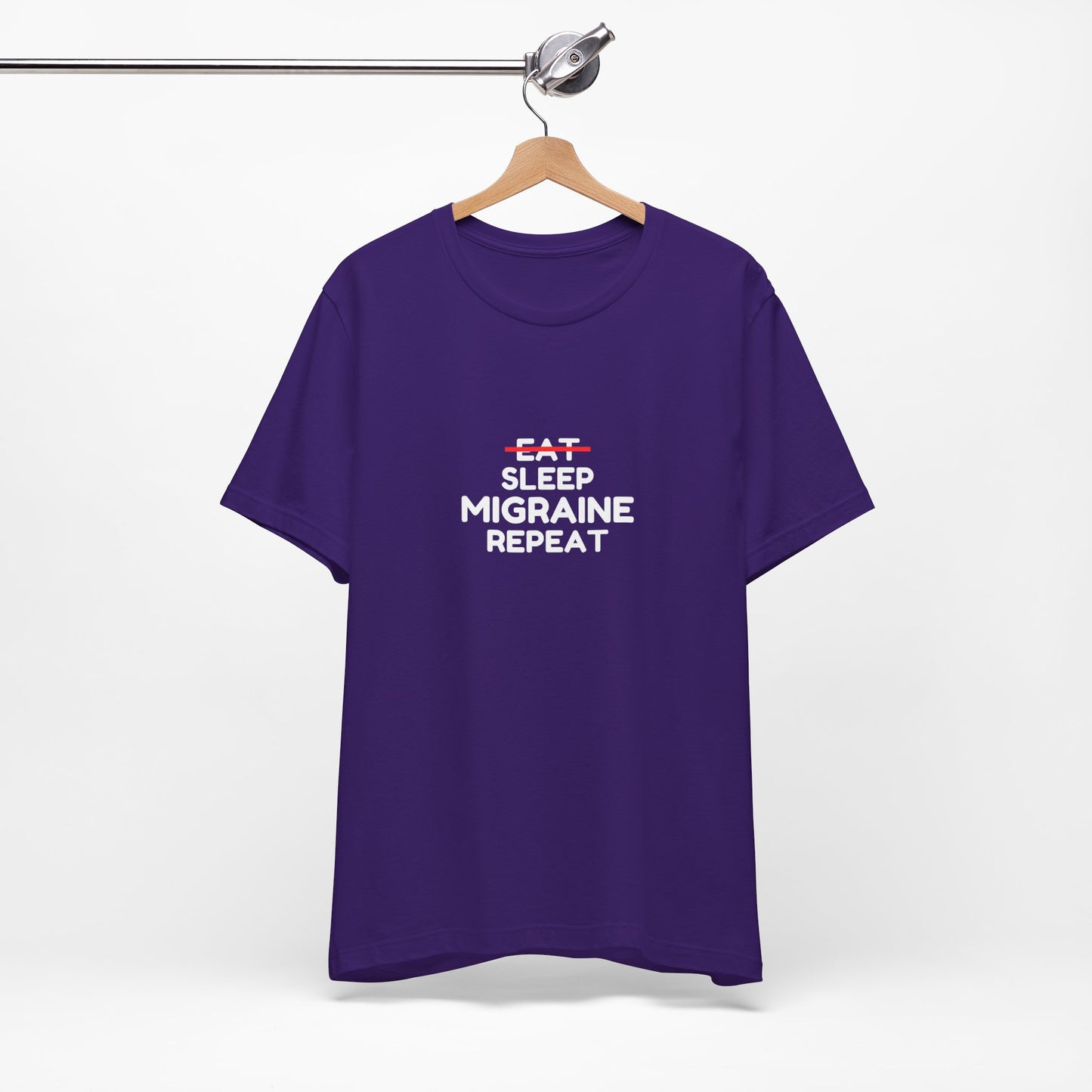 Unisex Migraine Day Invisible Illness Warrior Eat Sleep Migraine Repeat Tshirt