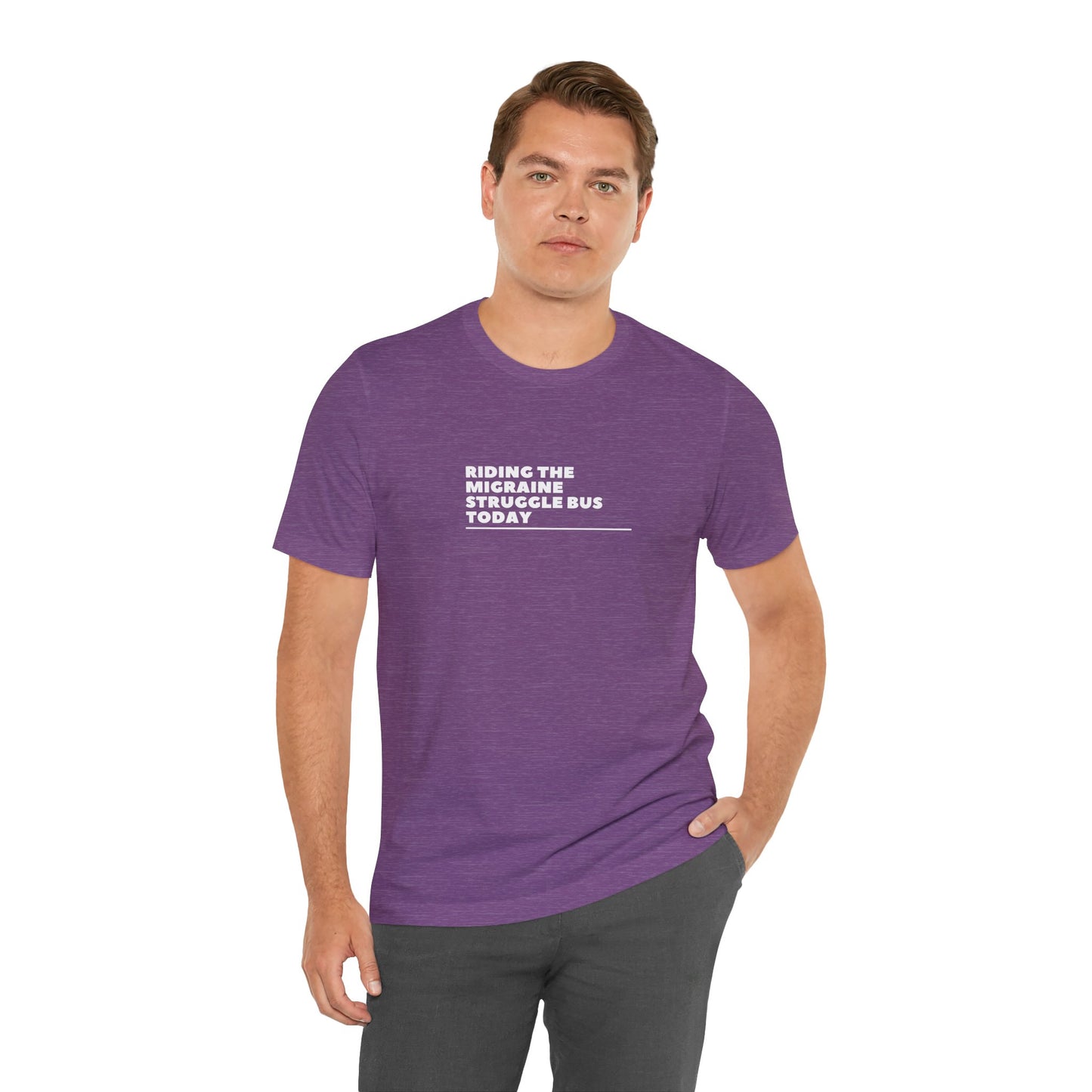 Unisex Migraine Day Invisible Illness Riding The Struggle Bus Tshirt