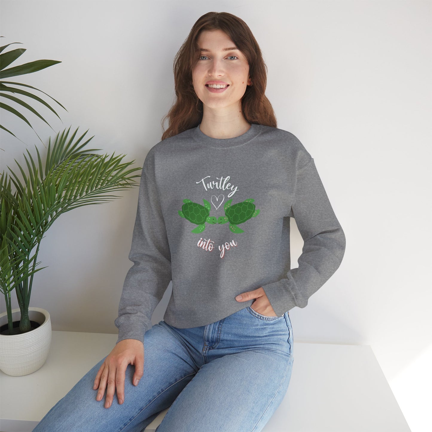 Unisex Cute Turtle Lover Turtley Into You Sweatshirt