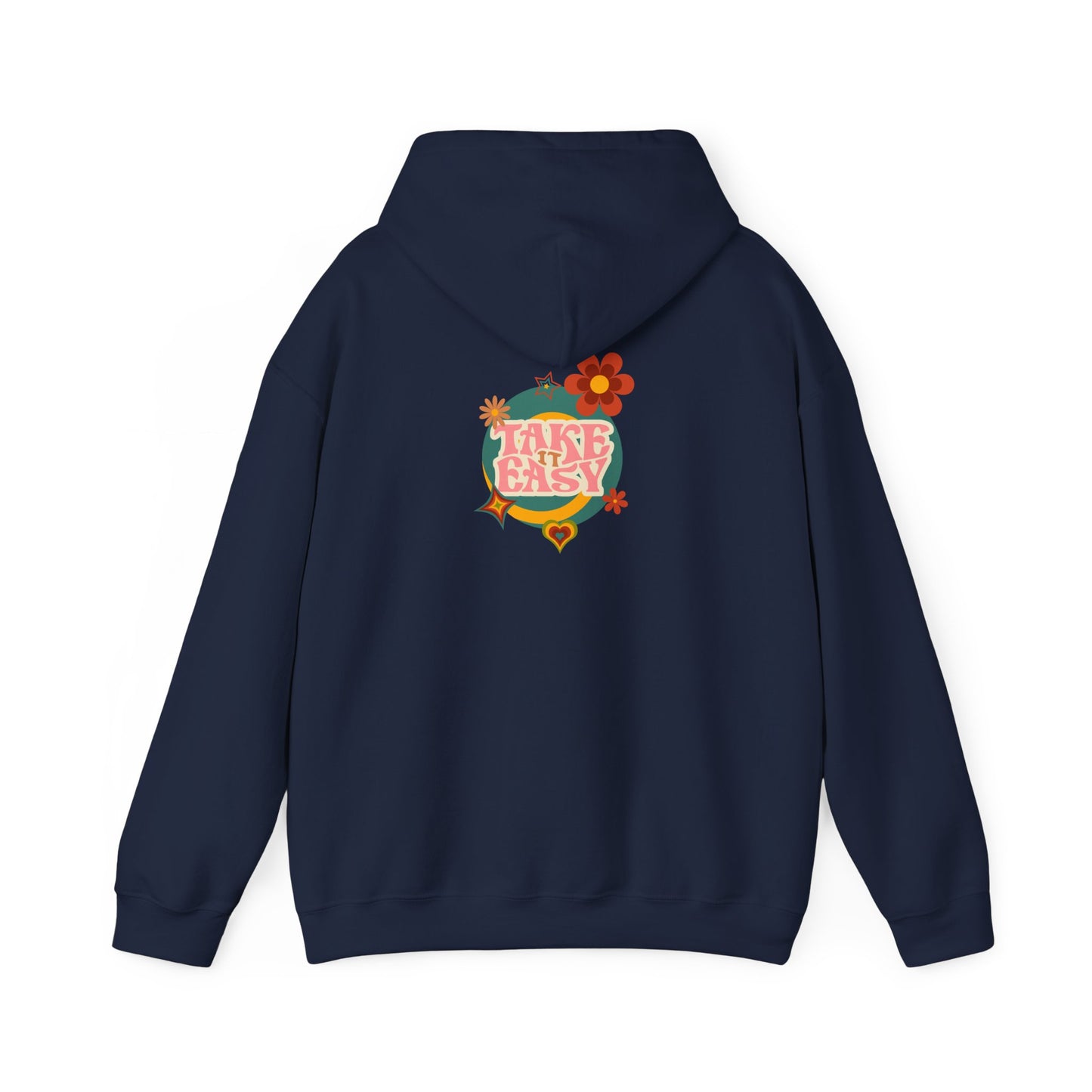 Unisex Heavy Blend™ Retro Vibes Take It Easy Hooded Sweatshirt