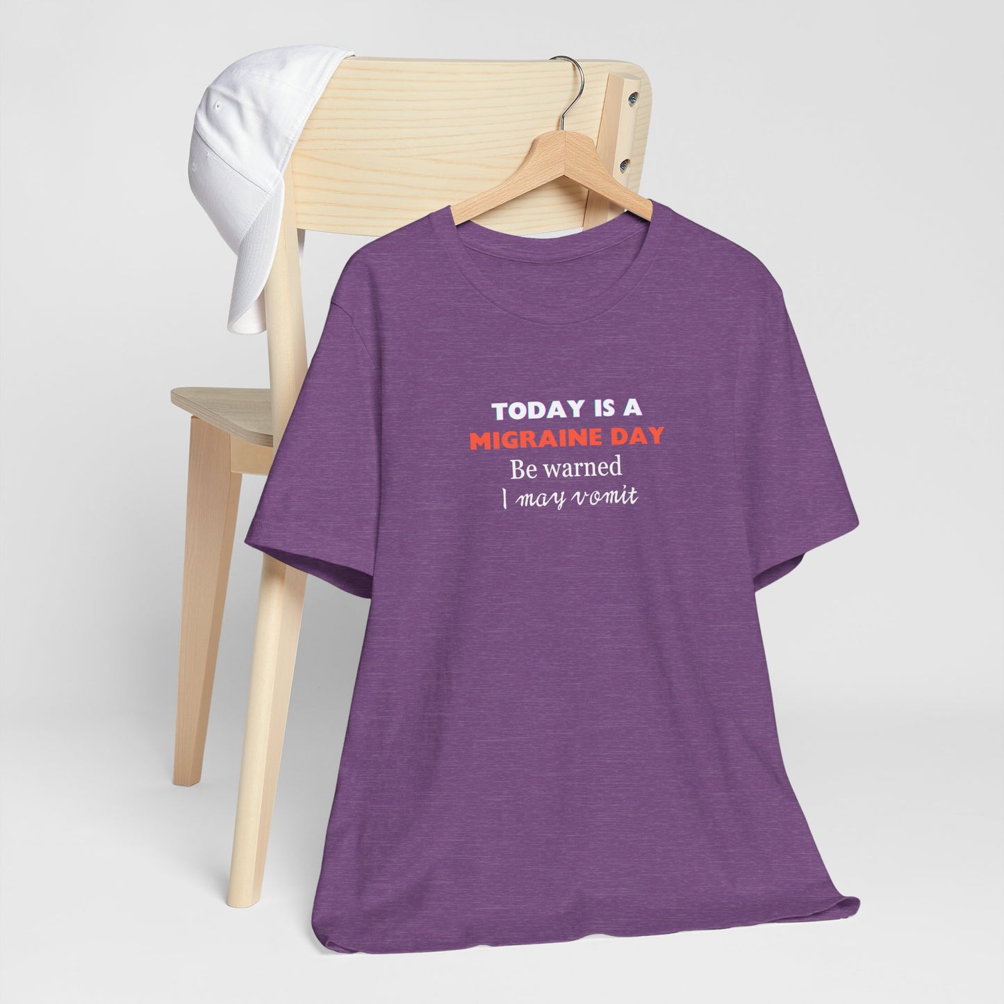 Unisex Migraine Sufferer Today Is A Migraine Day T-shirt I May Vomit