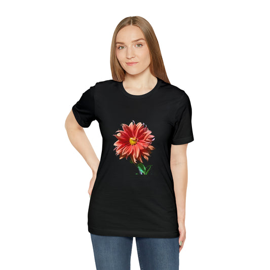 Unisex Jersey Short Sleeve Dahlia Flower T-Shirt