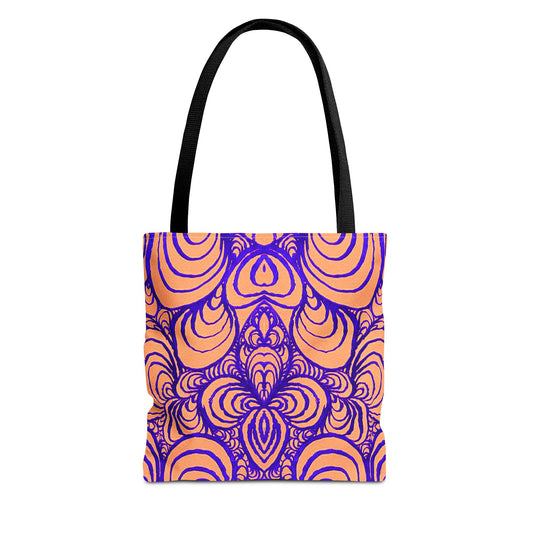 Unisex Original Line Art - All Over Print Tote Bag - Puzzle Panels 1 Color Pop Run