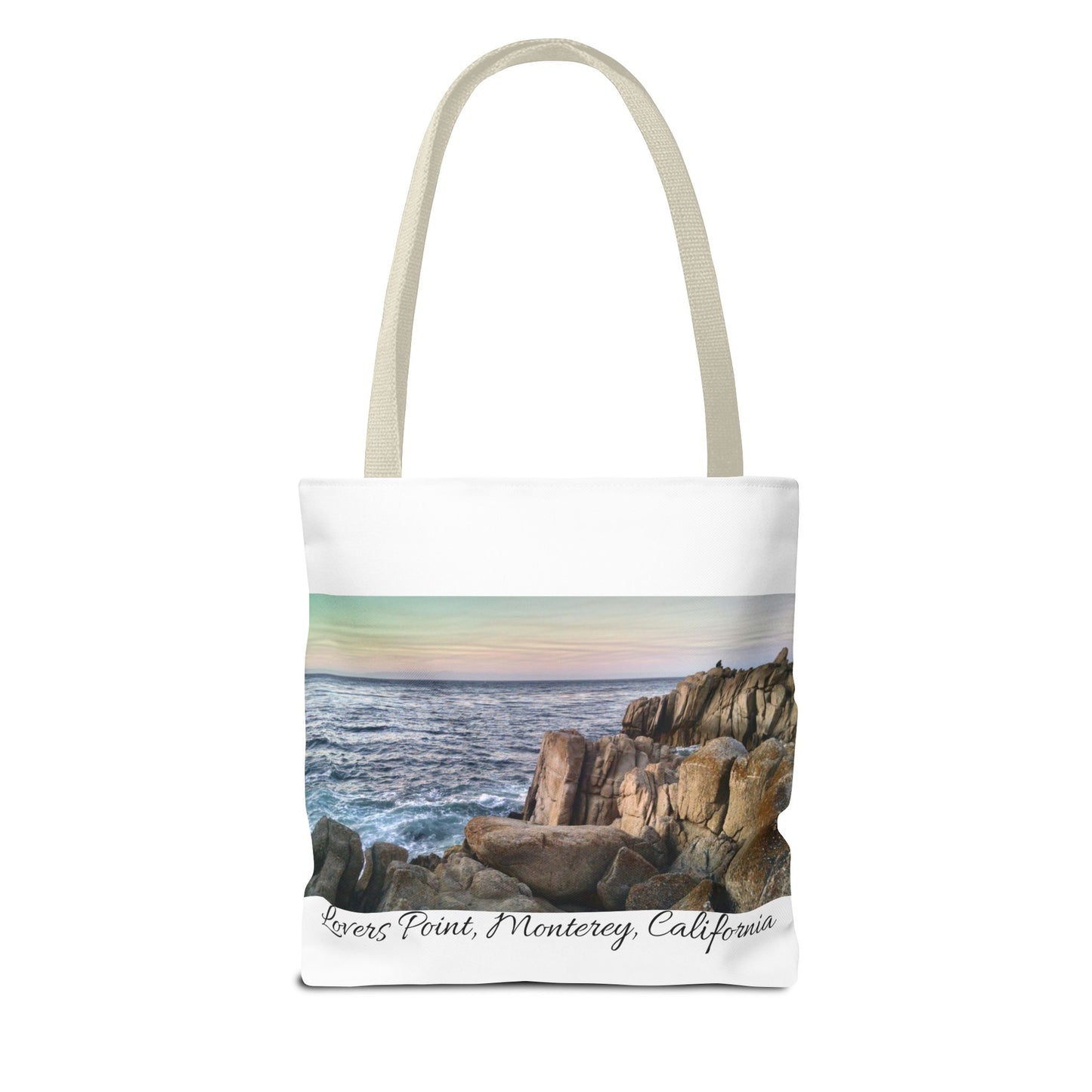 Unisex Travel Tote Bag Monterey California Scenic View Lovers Point Bay Area Keepsake Tote Bag Ocean View Nature Inspired Travel Gift Idea