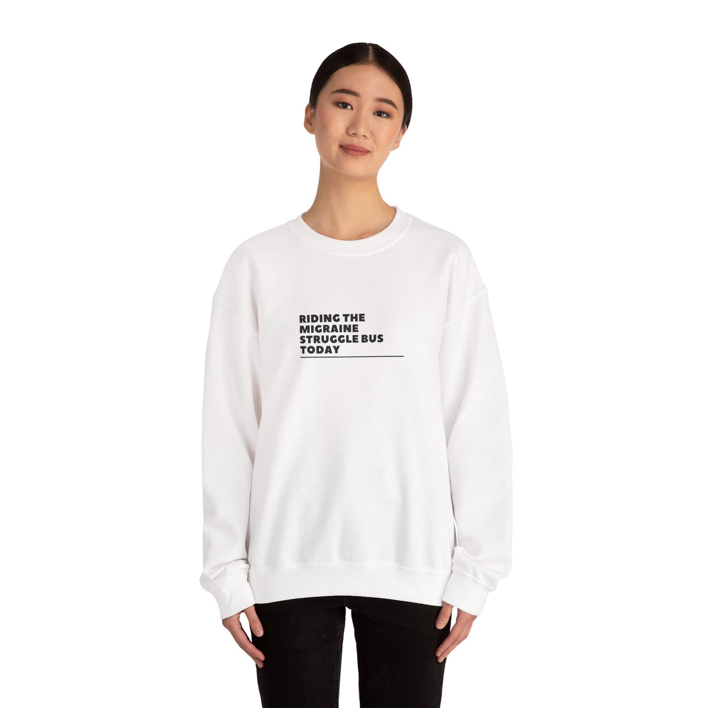 Unisex Migraine Day Invisible Illness Riding The Struggle Bus Warrior Sweatshirt