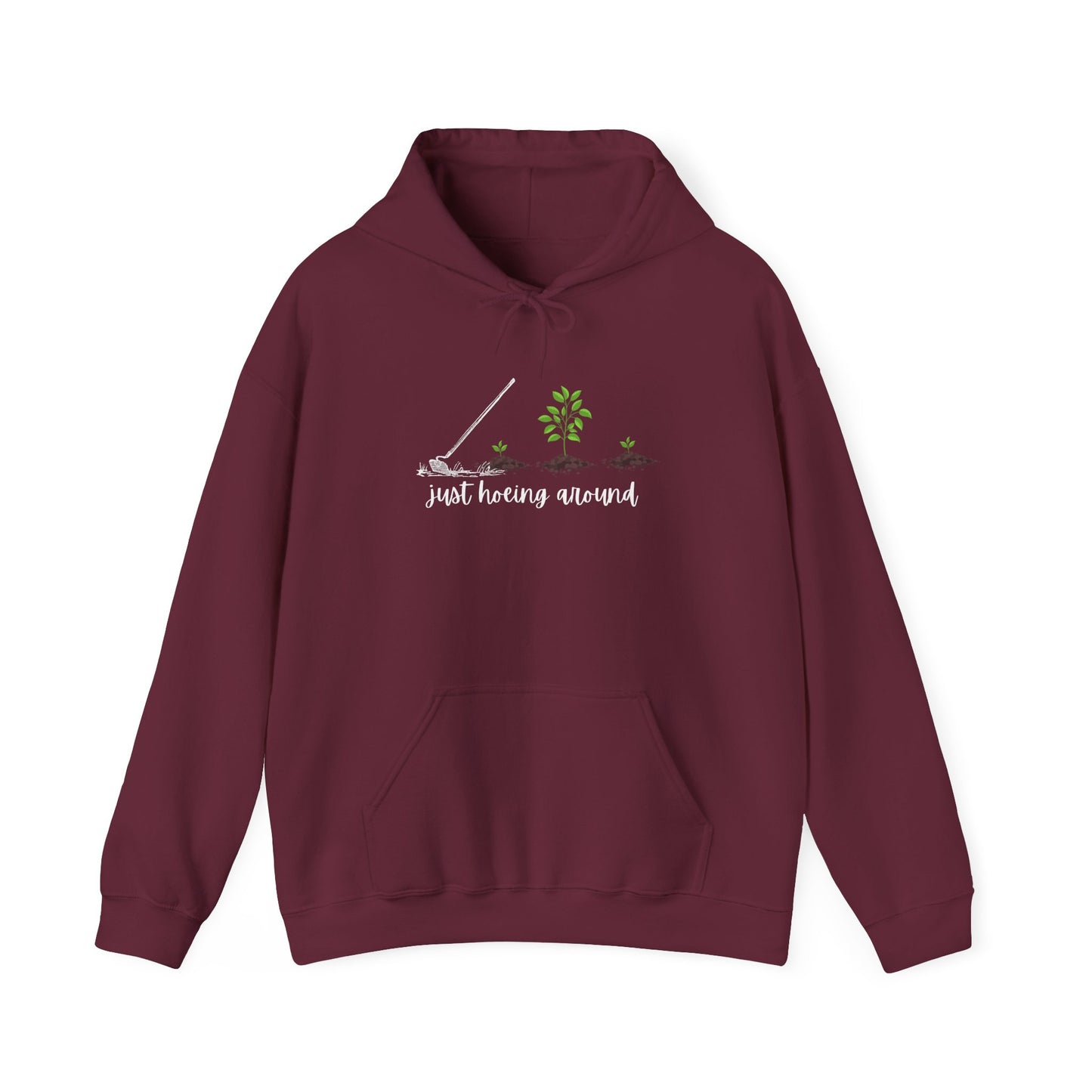 Unisex Heavy Blend™ Just Hoeing Around Gardening Hooded Sweatshirt