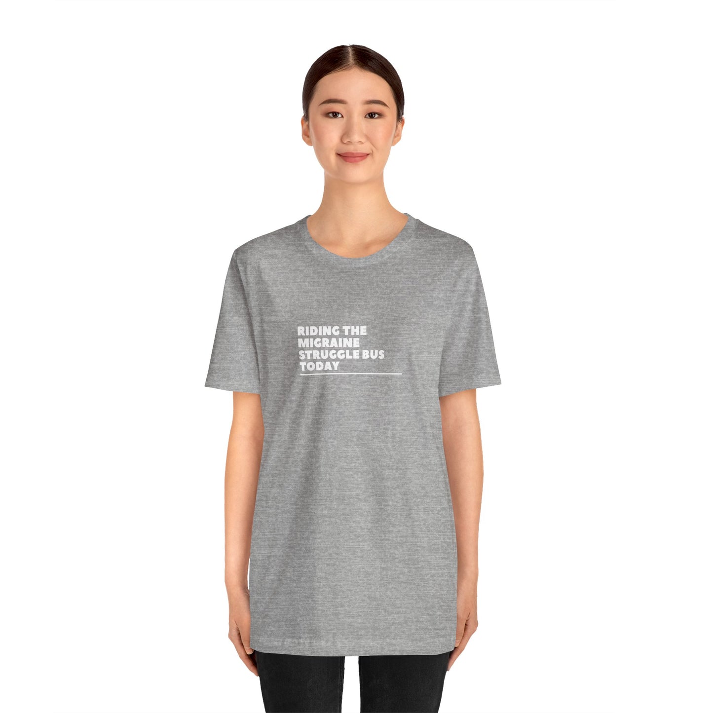 Unisex Migraine Day Invisible Illness Riding The Struggle Bus Tshirt