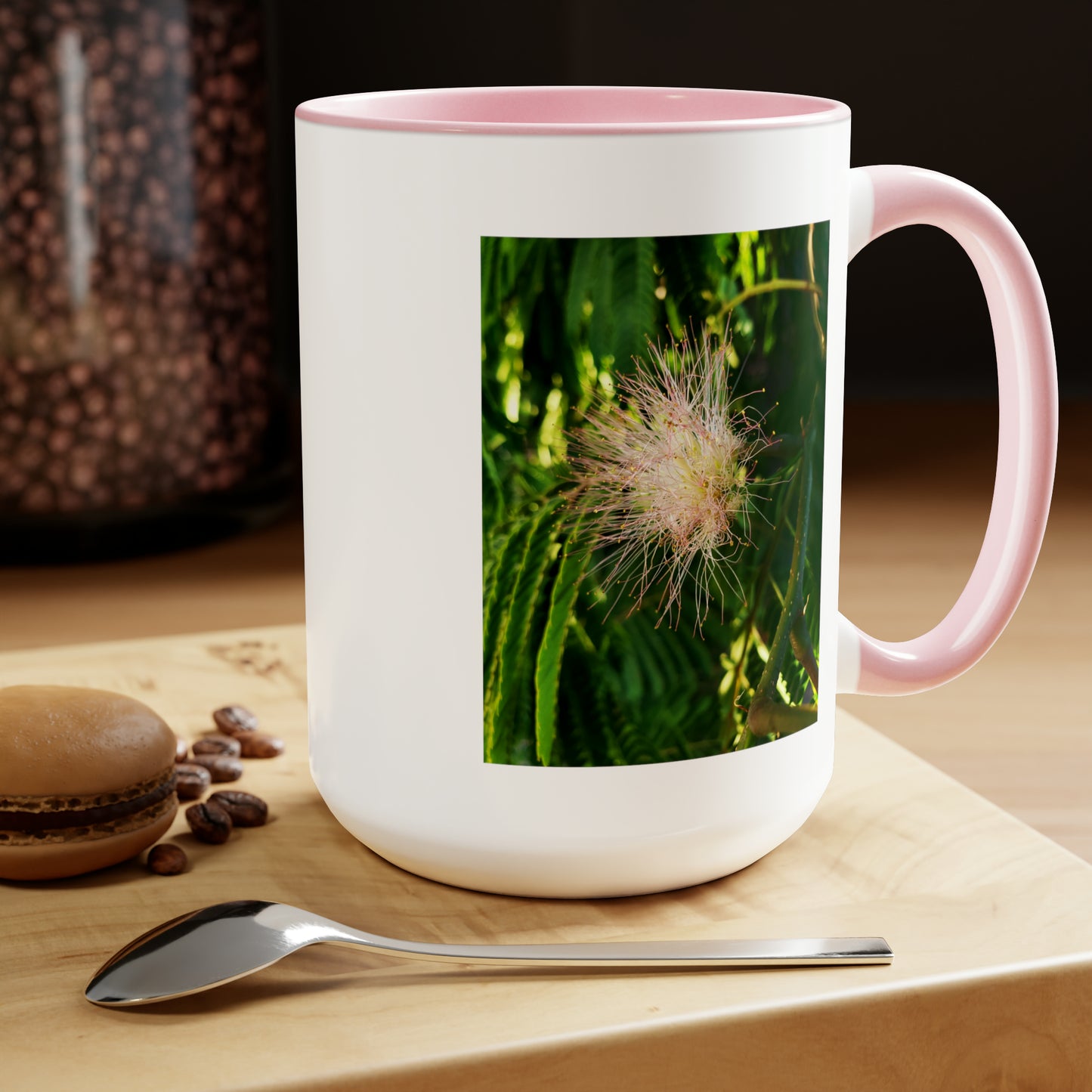 15oz. Garden Themed Coffee Mug, Coffee Club Mug with Silk Blossom