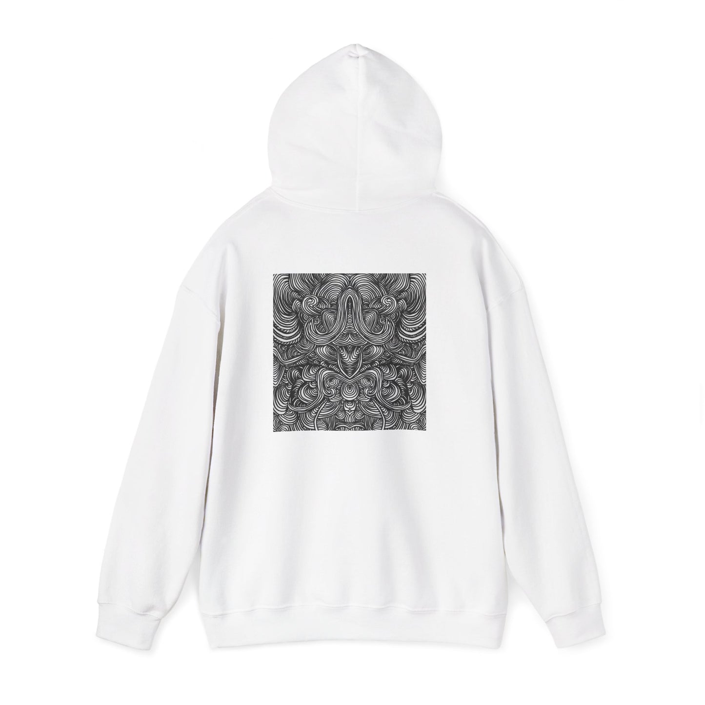 Unisex Heavy Blend™ Original Minimalist Line Art Full Size Hooded Sweatshirt - Liquid