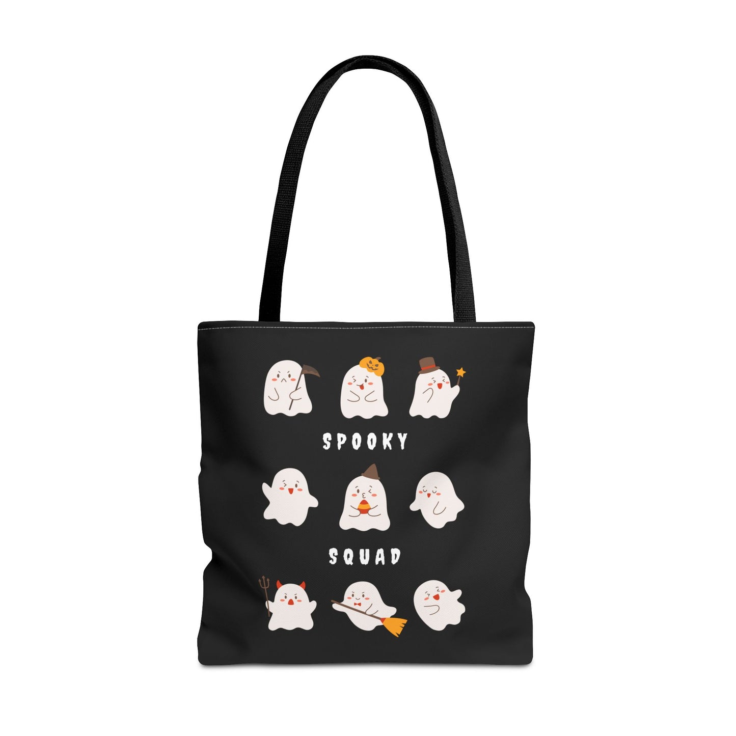 Cute Ghost Halloween Spooky Season Tote Trick or Treating Candy Bag Reusable Halloween Themed Lunch Tote