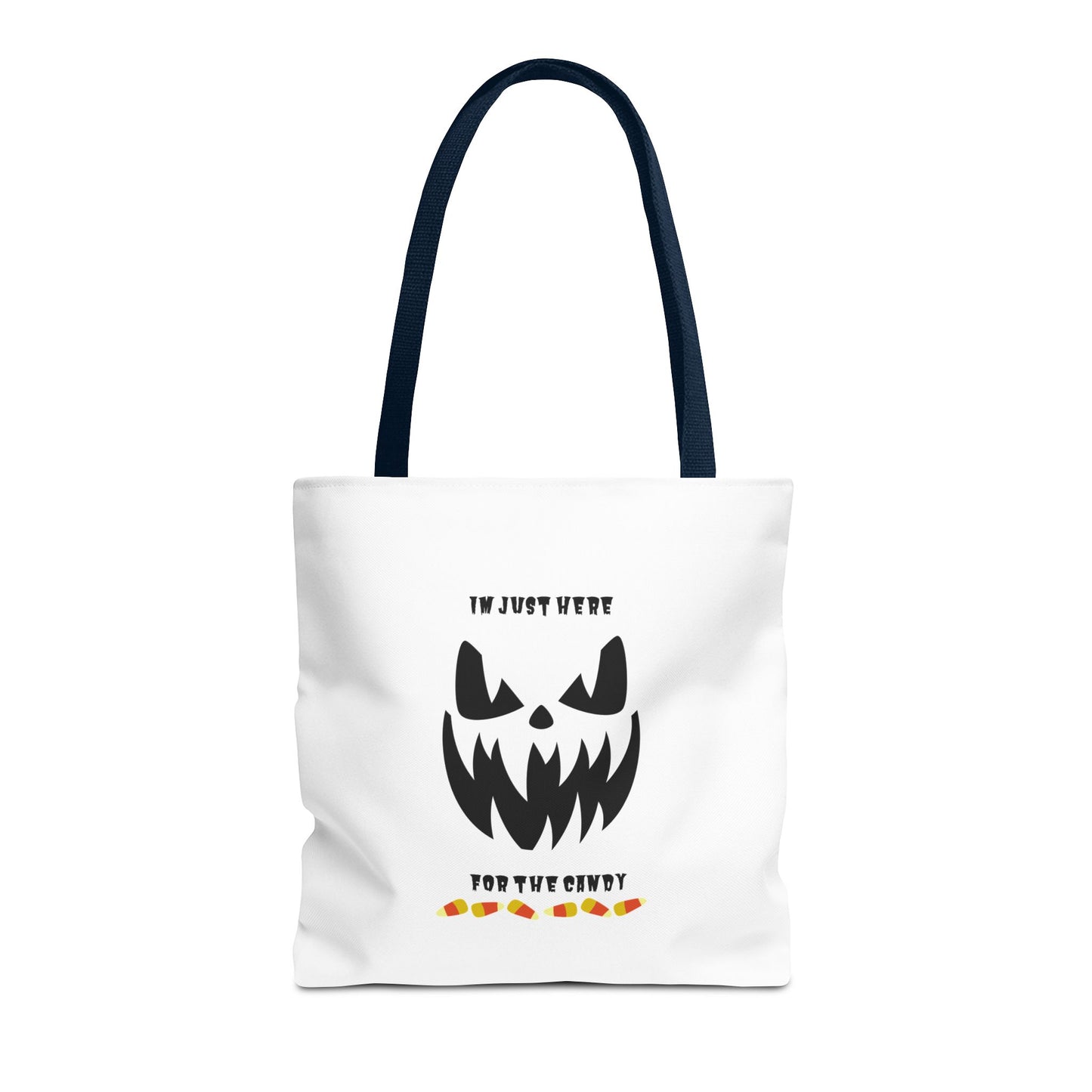 Halloween Candy Corn Scary Face Tote Spooky Season Trick or Treating Candy Bag Reusable Lunch Tote