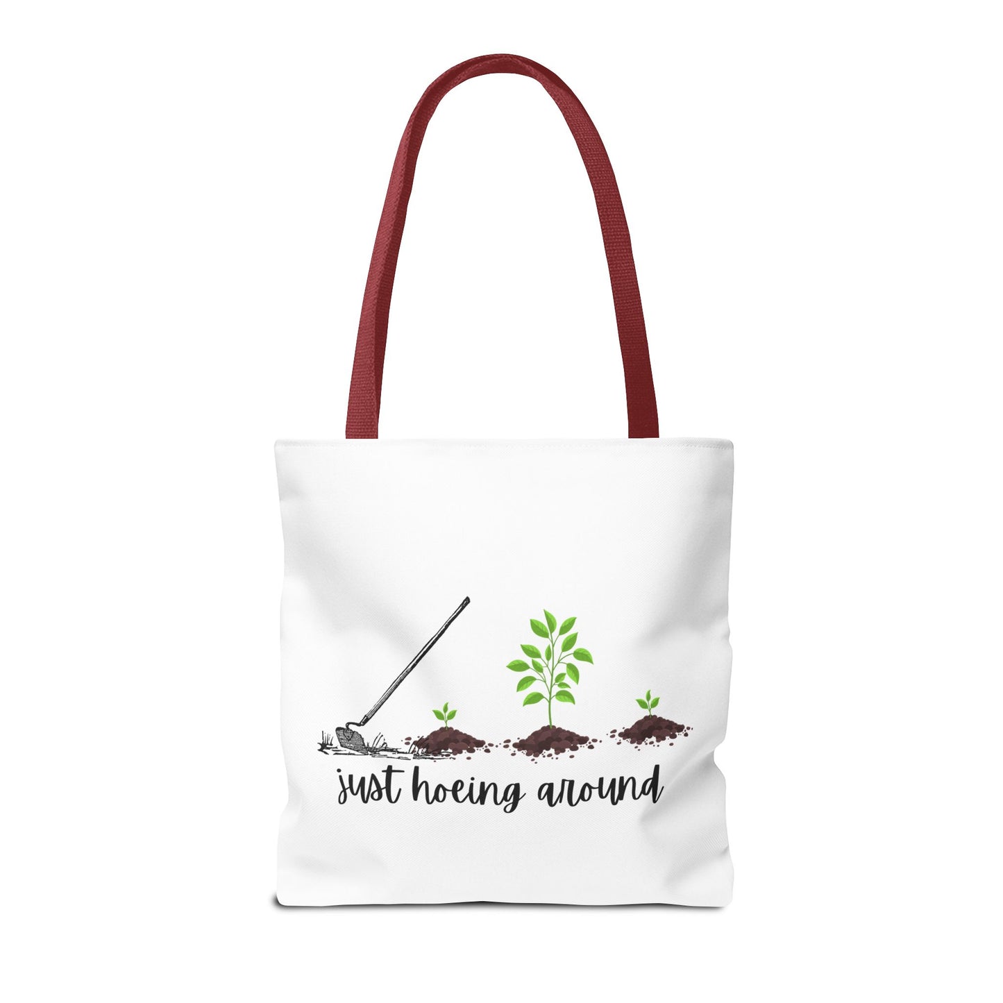 Unisex Just Hoeing Around Gardening Themed All Over Print Tote Bag