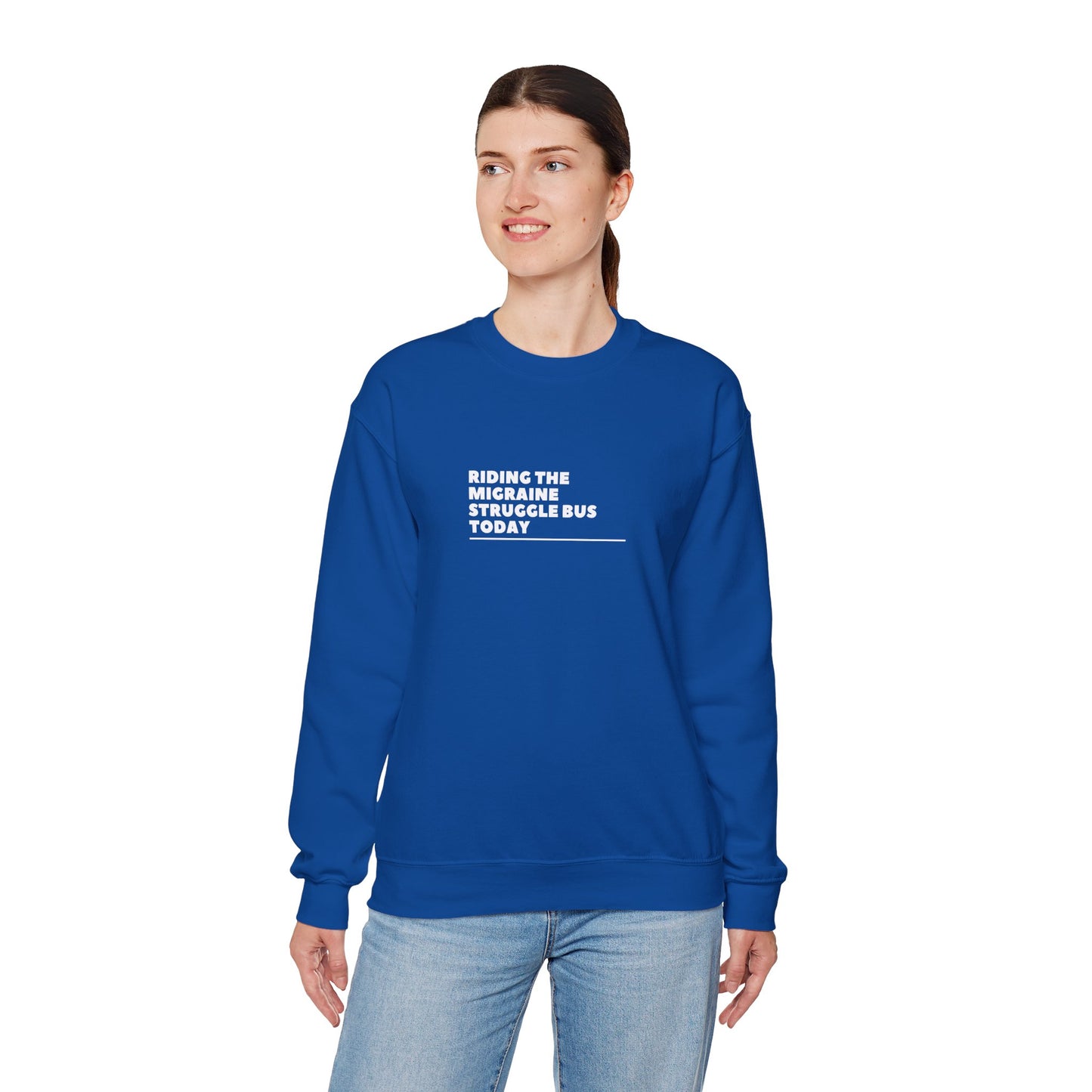 Unisex Migraine Day Invisible Illness Riding The Struggle Bus Warrior Sweatshirt