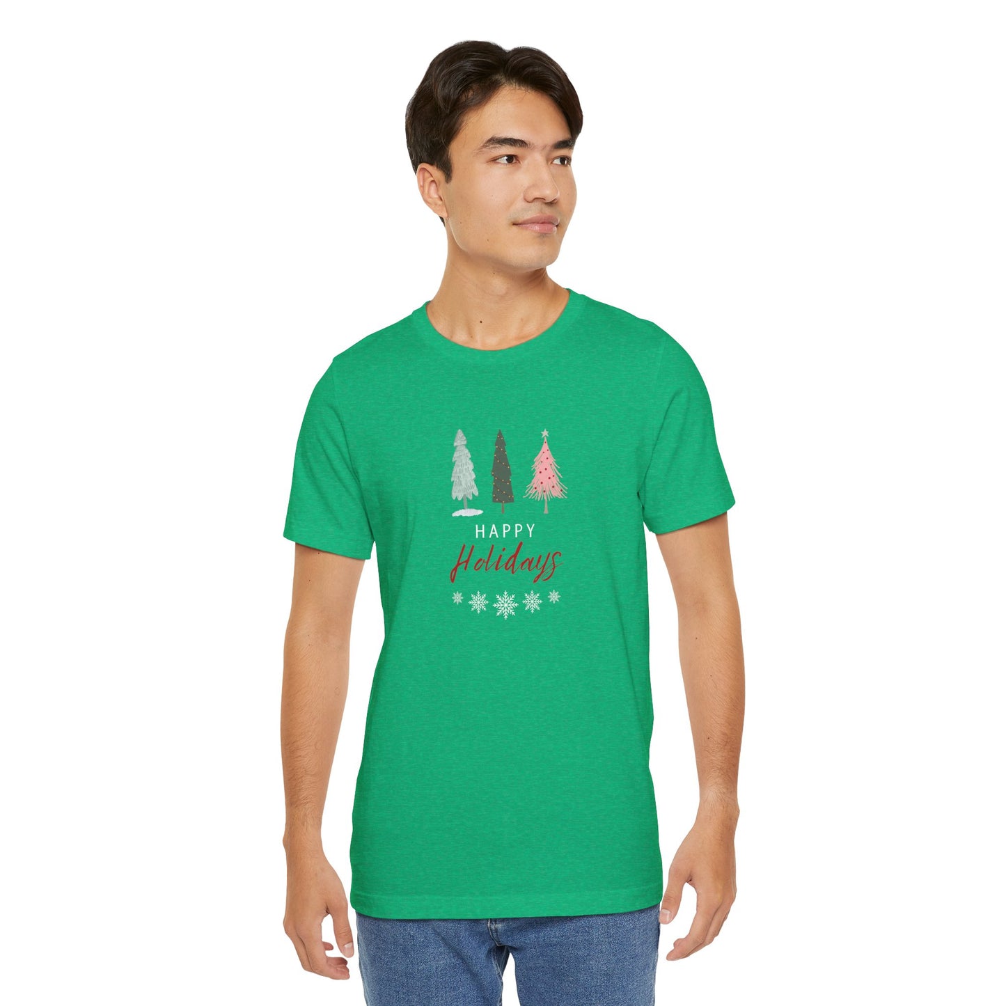 Unisex Jersey Short Sleeve Happy Holidays Seasons Greetings Fall T-Shirt