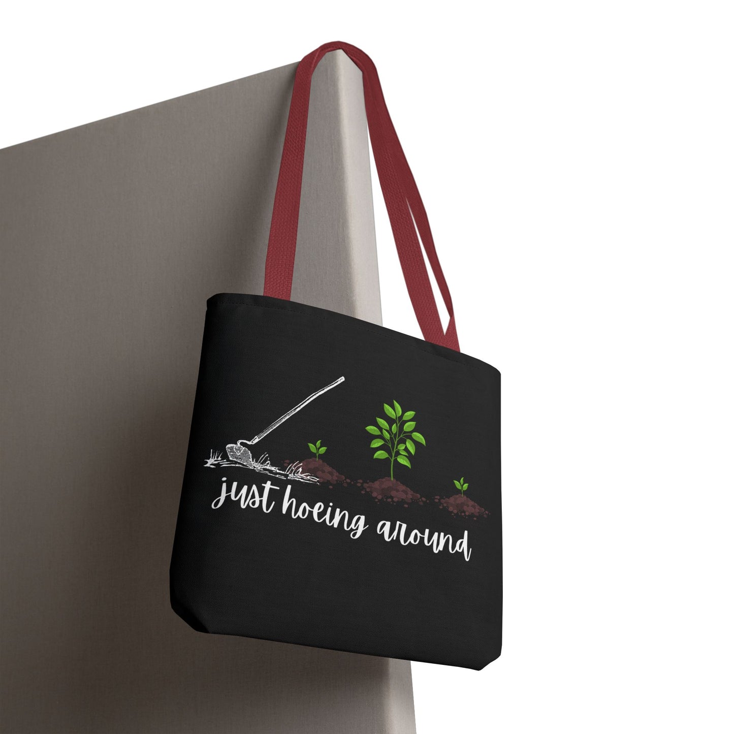 Unisex Just Hoeing Around Gardening Themed All Over Print Tote Bag