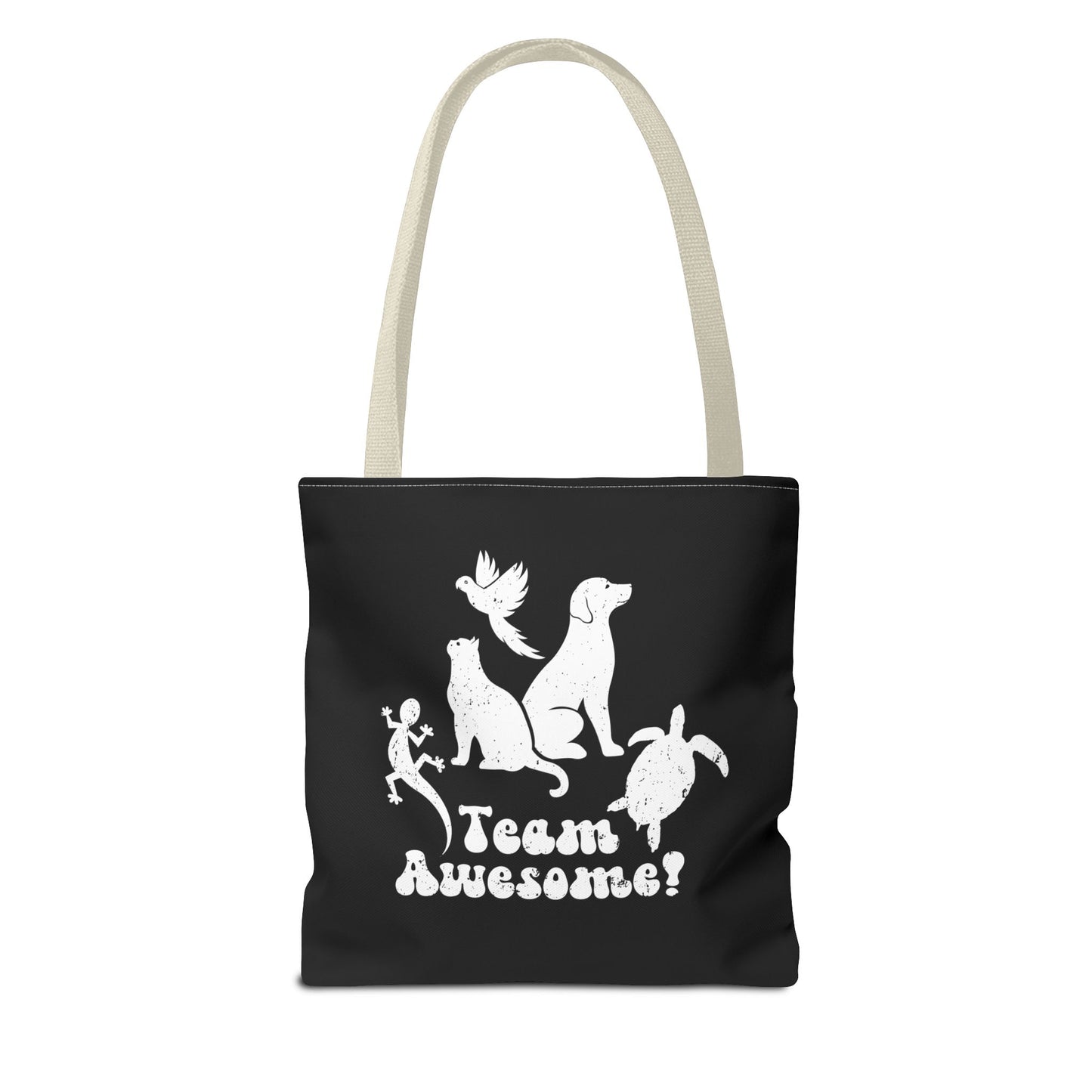 Unisex Animal Lover Lizard Cat Bird Dog Turtle Team Awesome Tote Bag