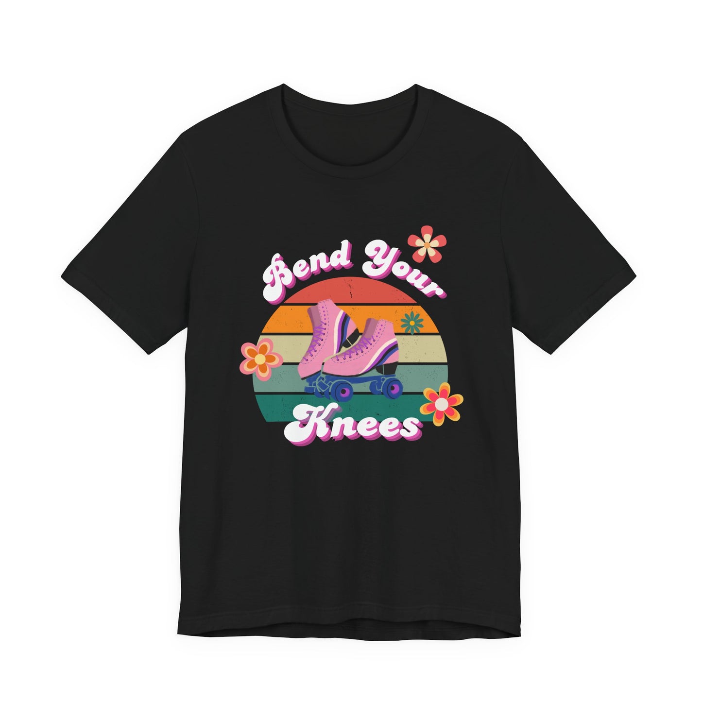 Unisex Retro Vibes Bend Your Knees Skater T-Shirt