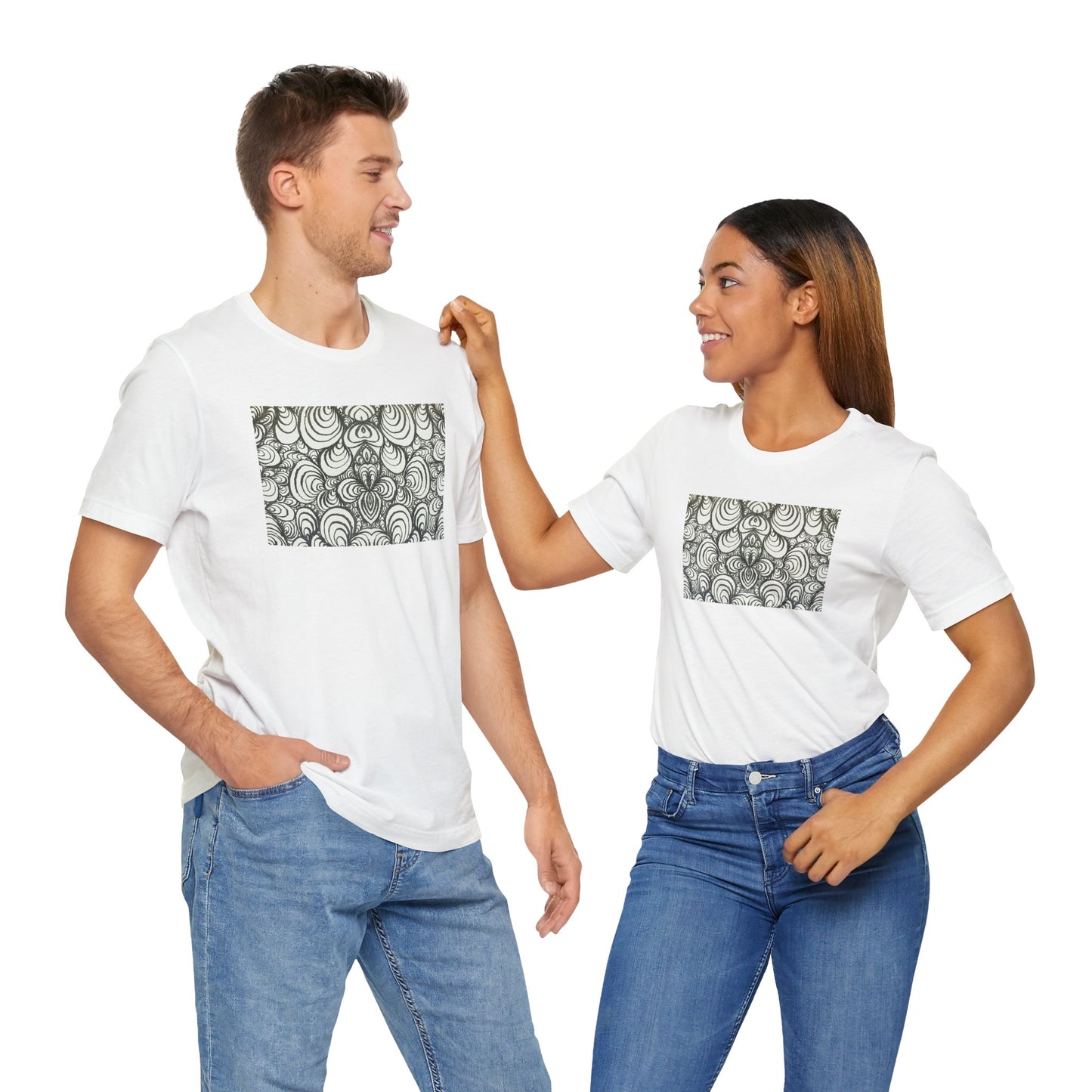 Unisex Original Line Art T-Shirt - Puzzle Panels 1