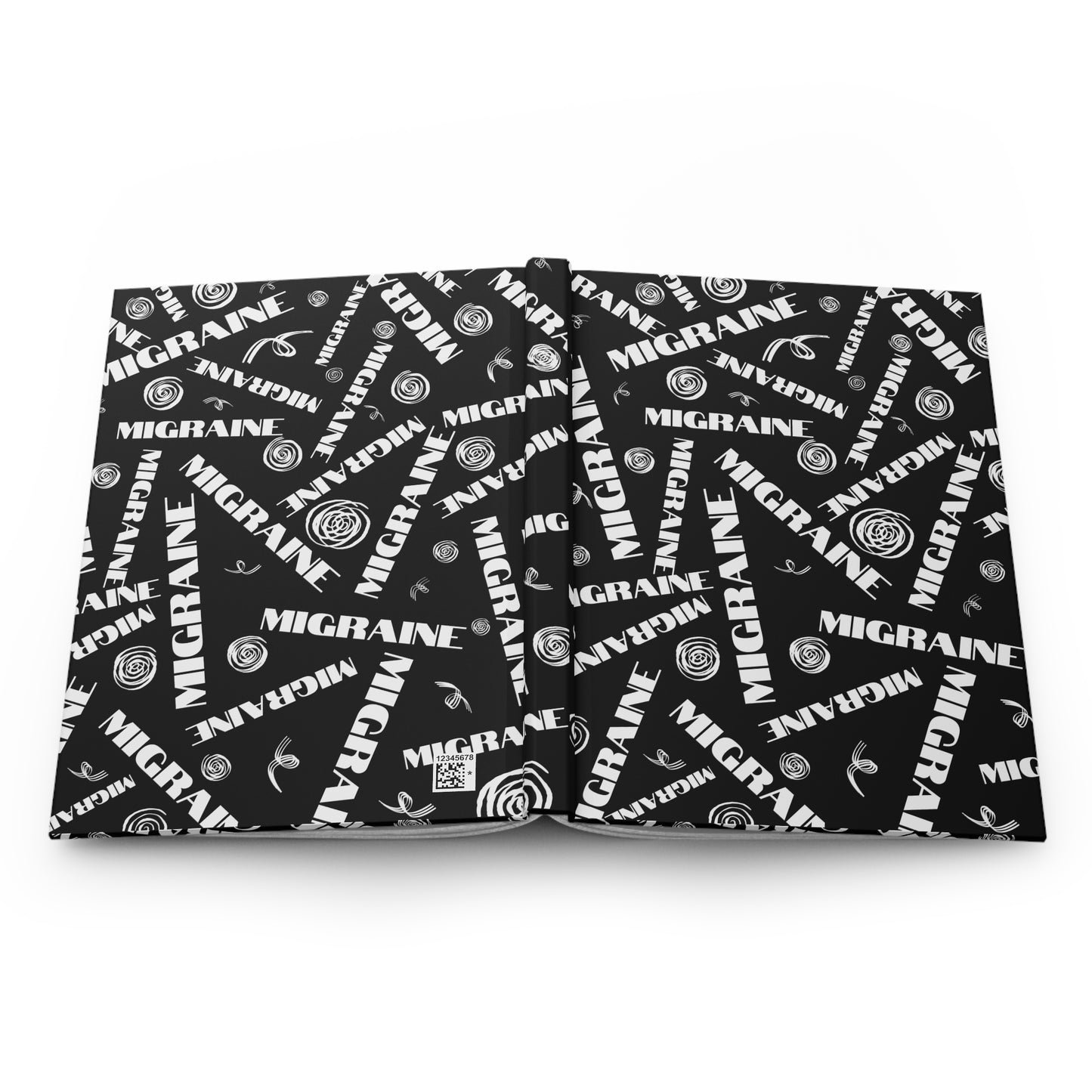 Hardcover Matte 150 Page Migraine Brain Word Scramble Journal - Black