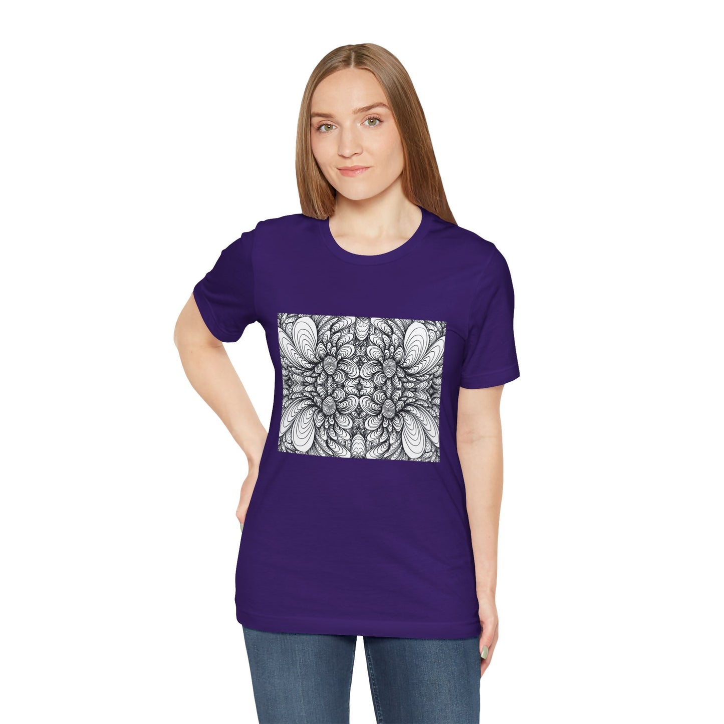 Unisex Original Line Art T-Shirt -Blooms