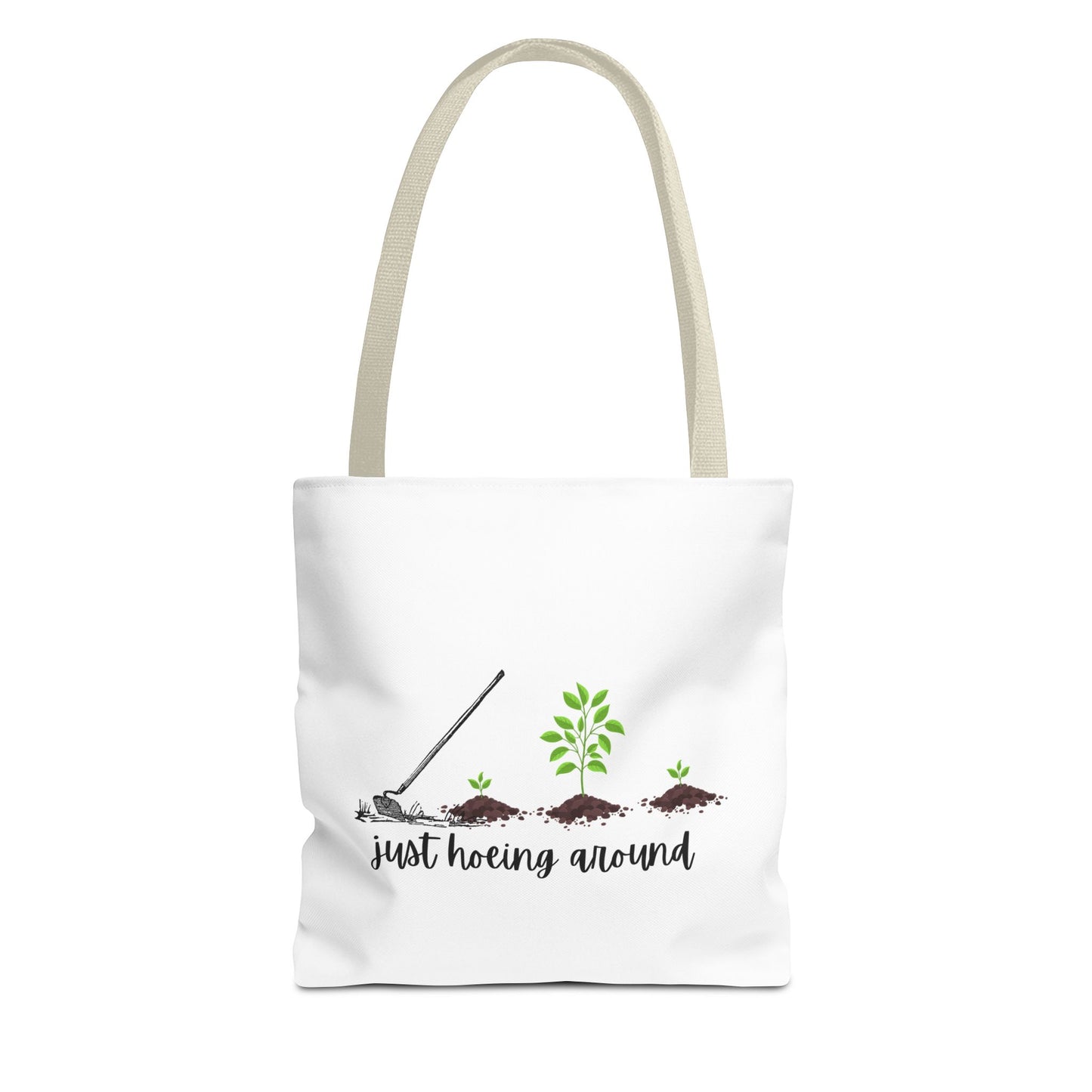 Unisex Just Hoeing Around Gardening Themed All Over Print Tote Bag