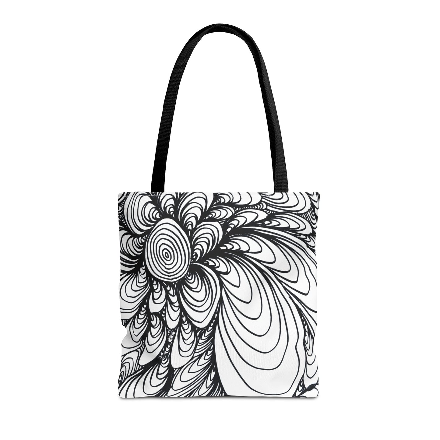 Unisex Original Doodle Art All Over Print Tote Bag - Apricots Noir
