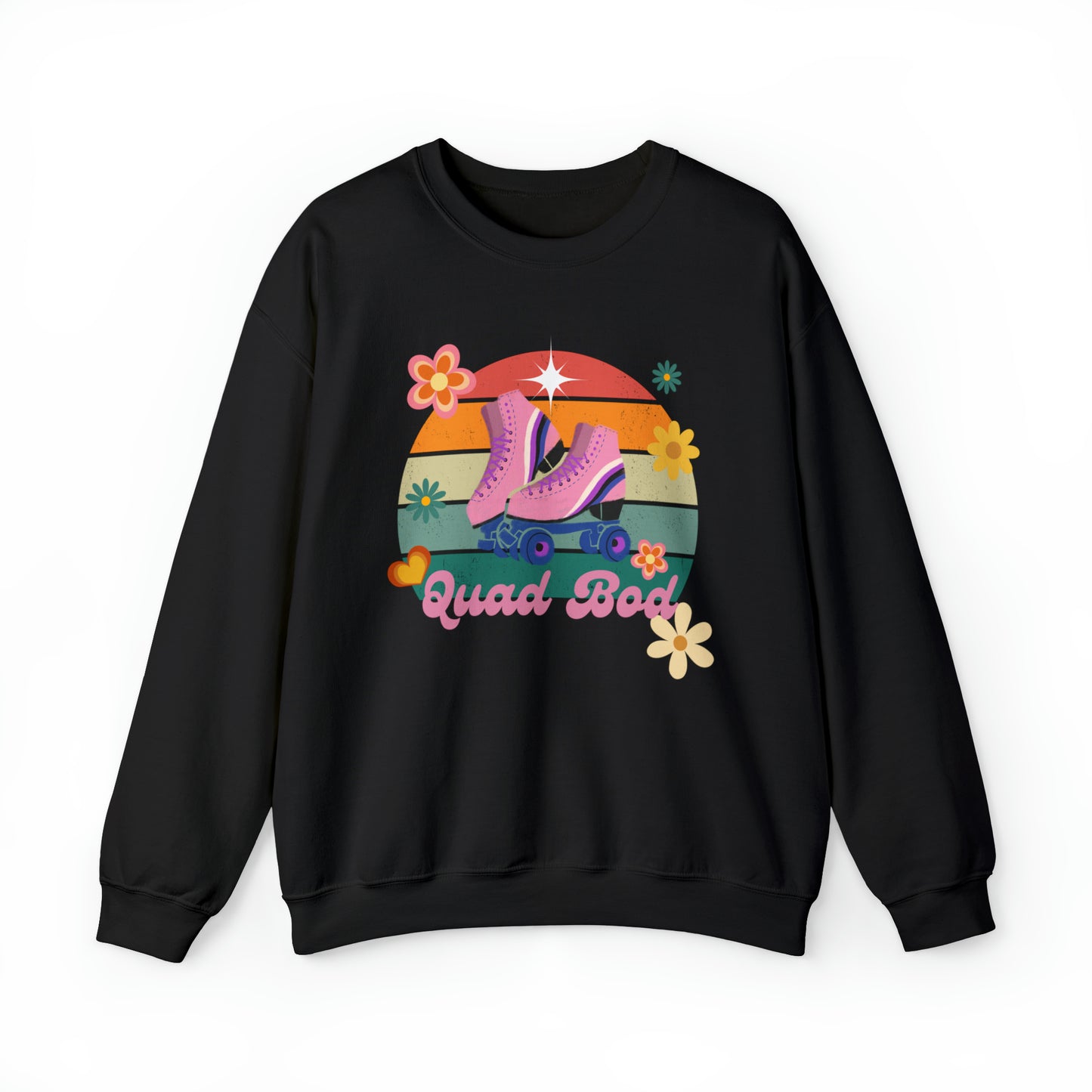 Unisex Quad Bod Retro Vibes Rollerskater Sweatshirt