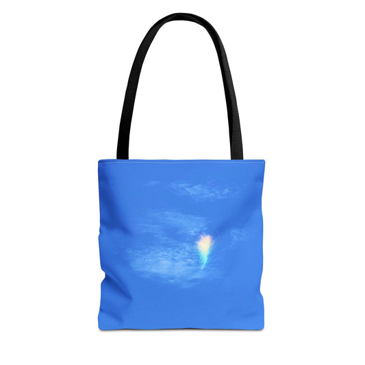 Unisex Fire Rainbow Sky Blue All Over Print Tote Bag